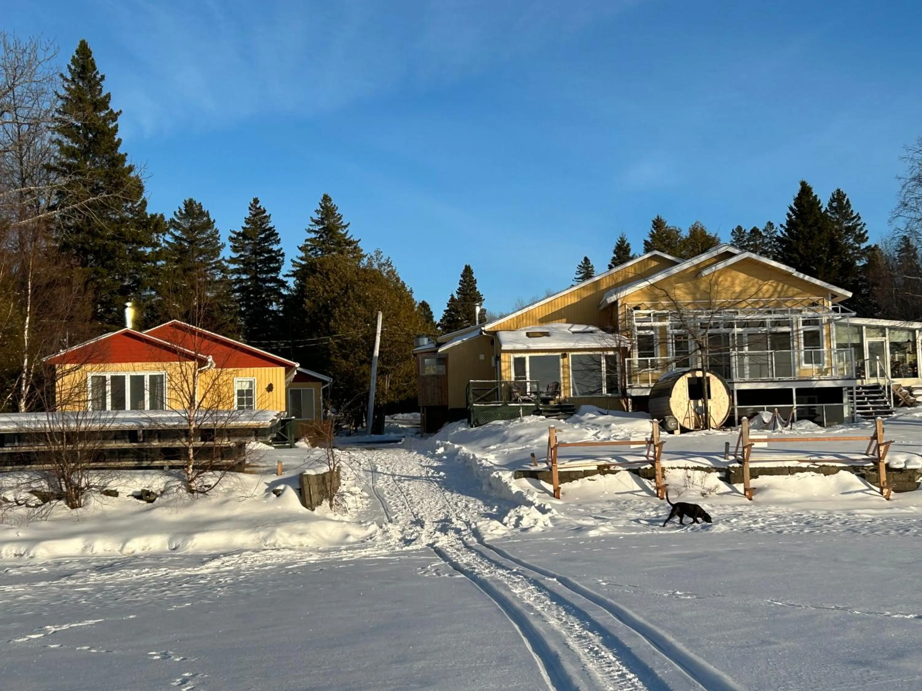 Winter in Auberge et Chalets sur le Lac