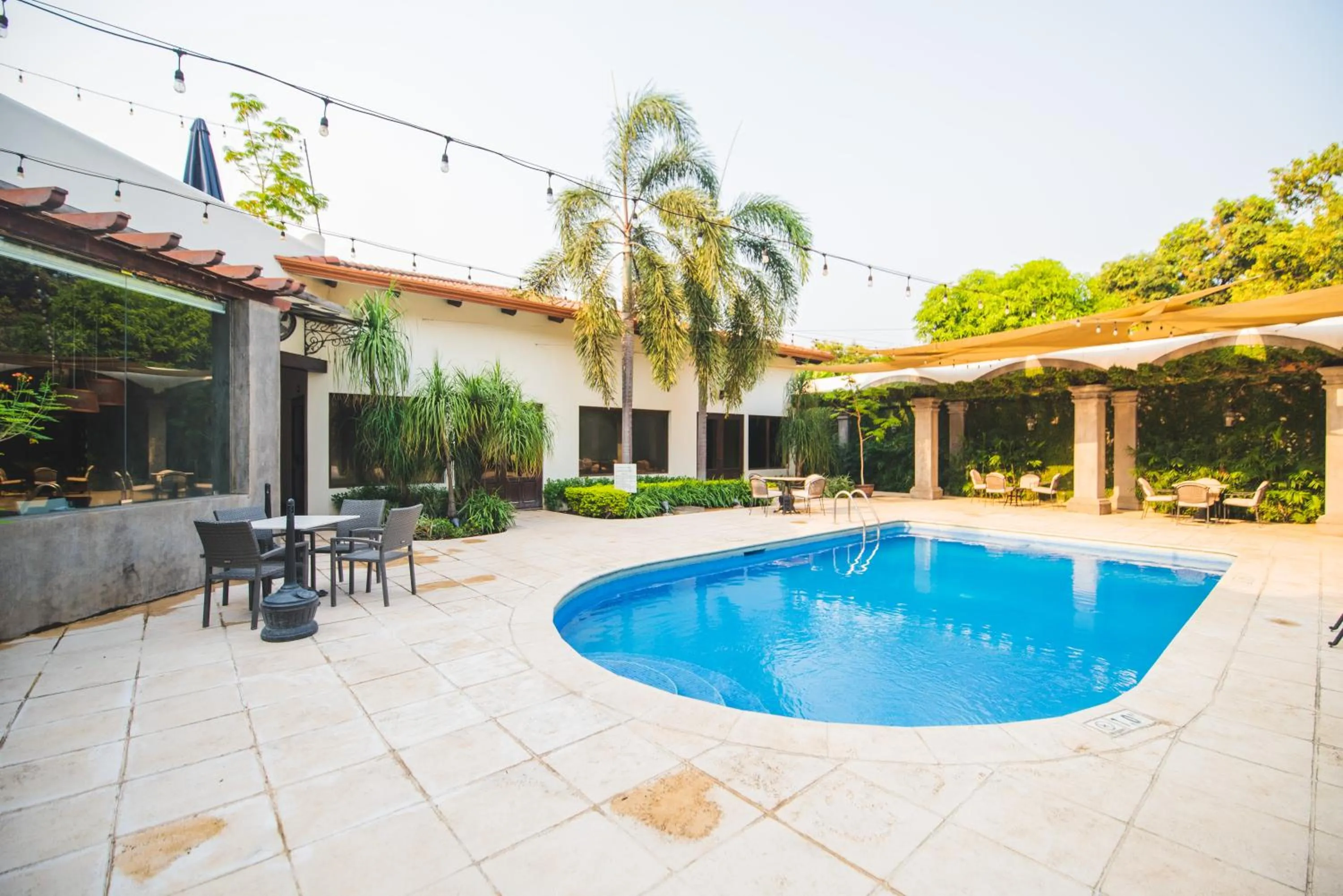 Pool view in Hotel Los Portales