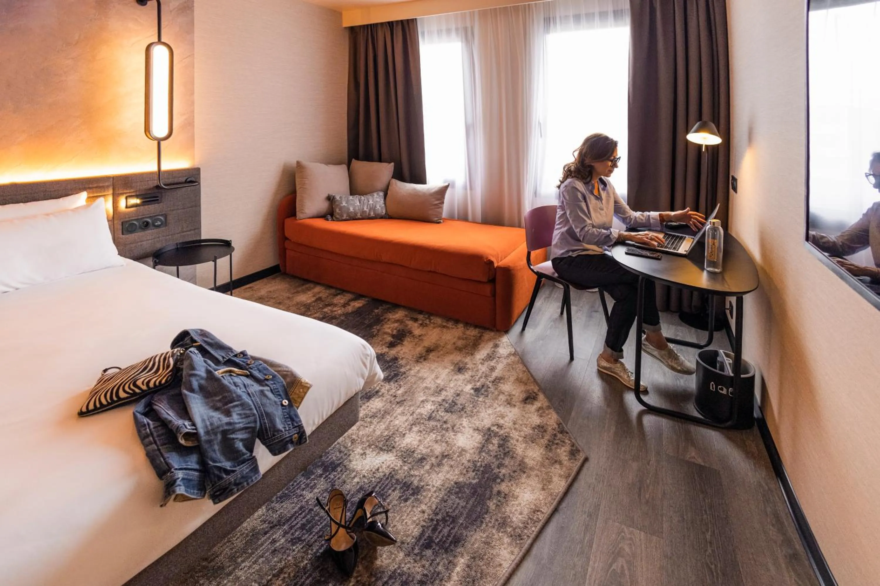 Bed in Novotel Rouen Centre Cathédrale