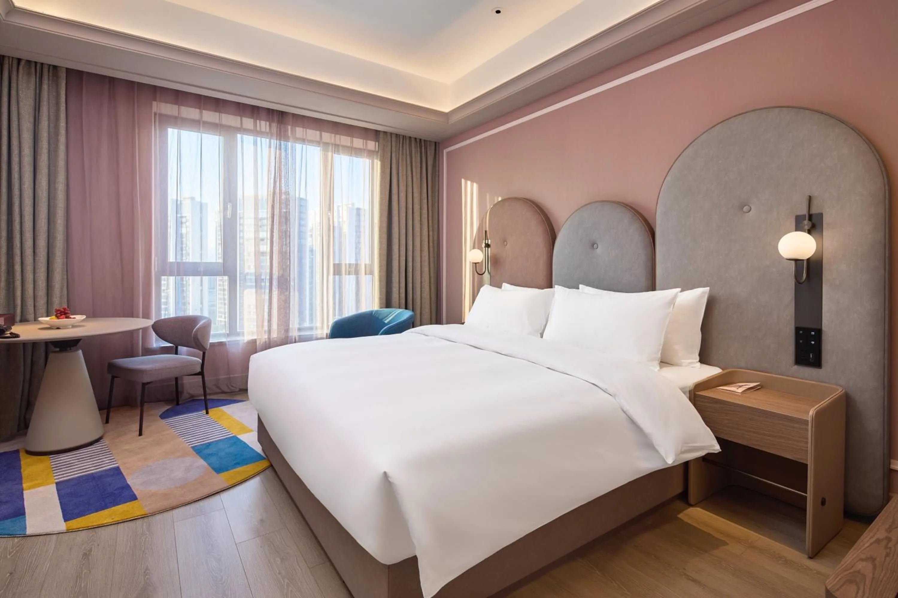 View (from property/room), Bed in Mercure Yiwu International Trade City