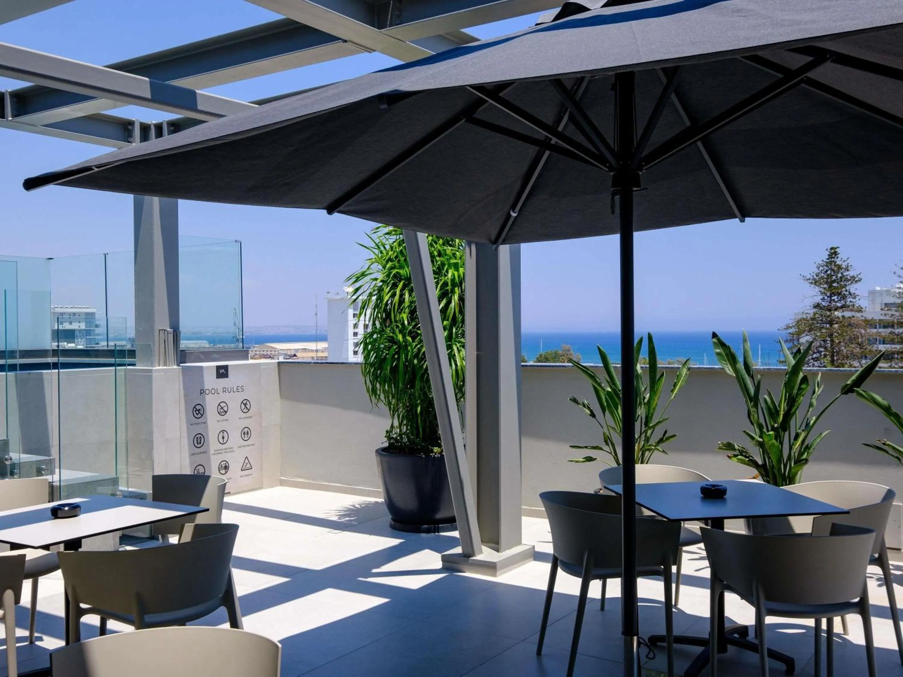 Pool view in Mercure Larnaca Finikoudes Beach