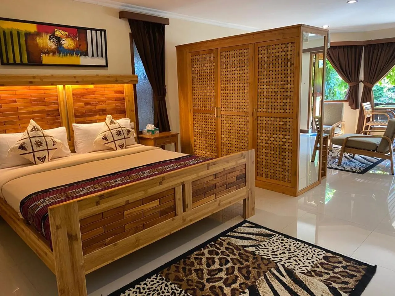 Bed in Jepara Marina Beach Bungalows