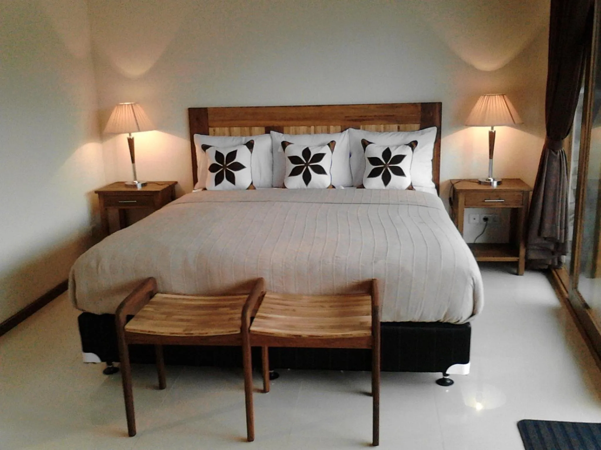 Bed in Jepara Marina Beach Bungalows