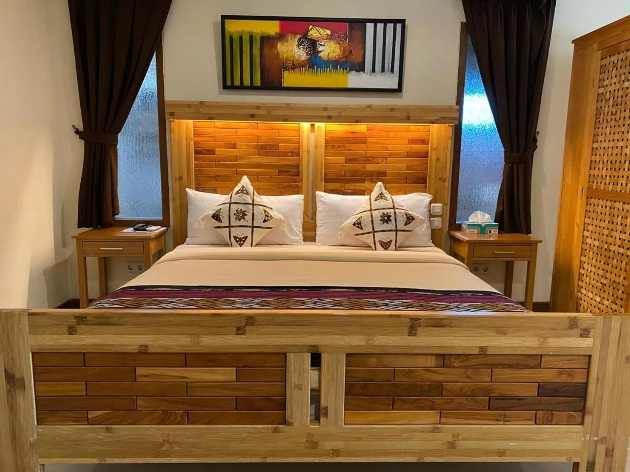 Bed in Jepara Marina Beach Bungalows