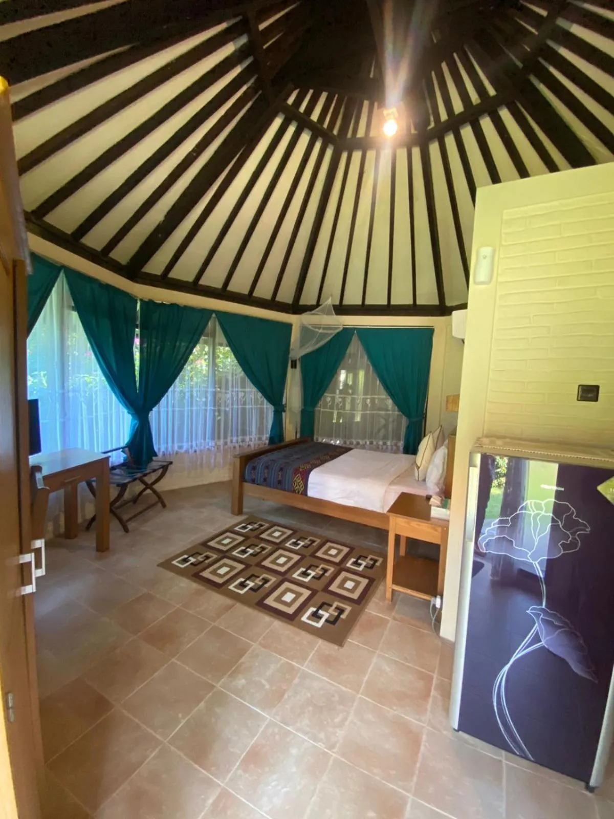 Bed in Jepara Marina Beach Bungalows