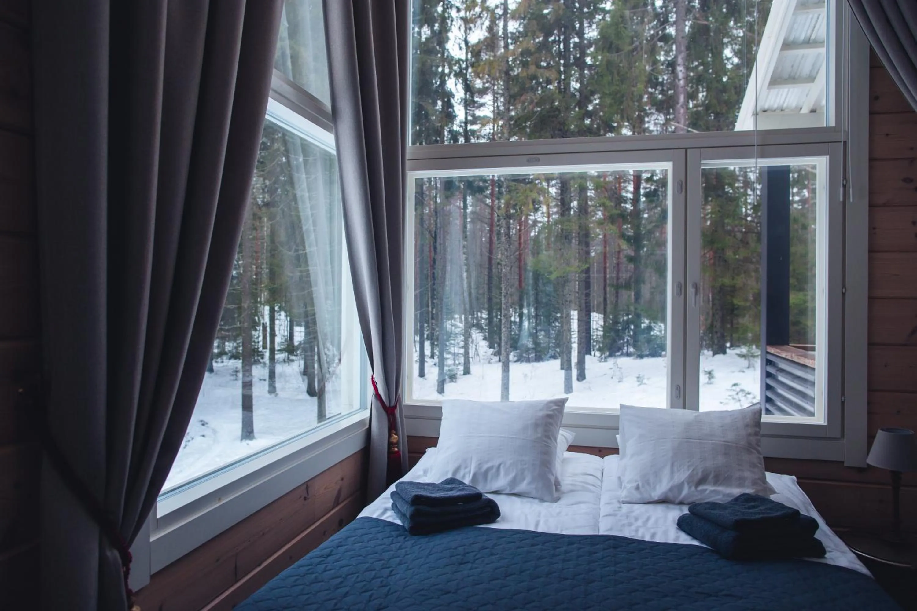 Bed in Saimaa Life Apartments