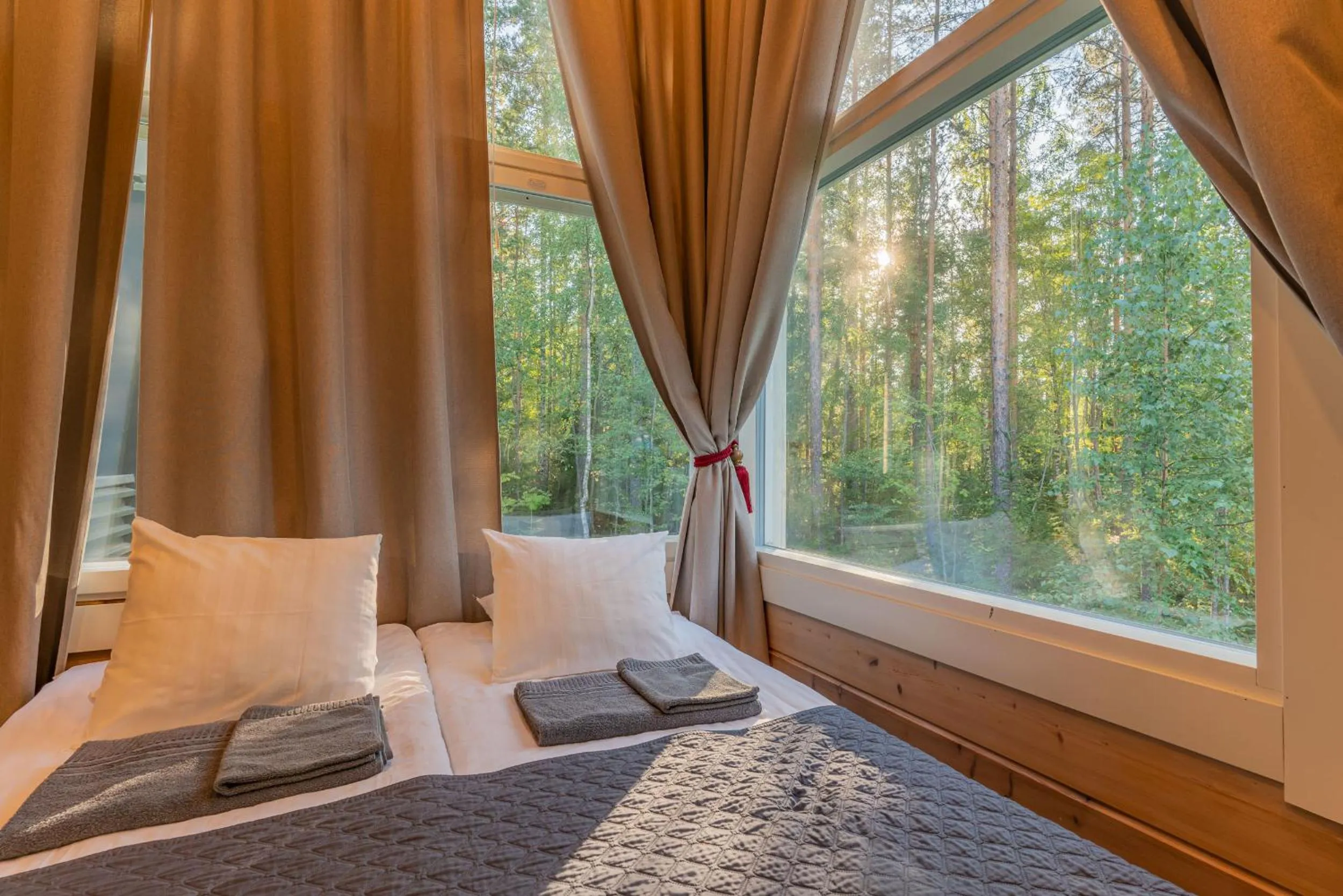 Bed in Saimaa Life Apartments