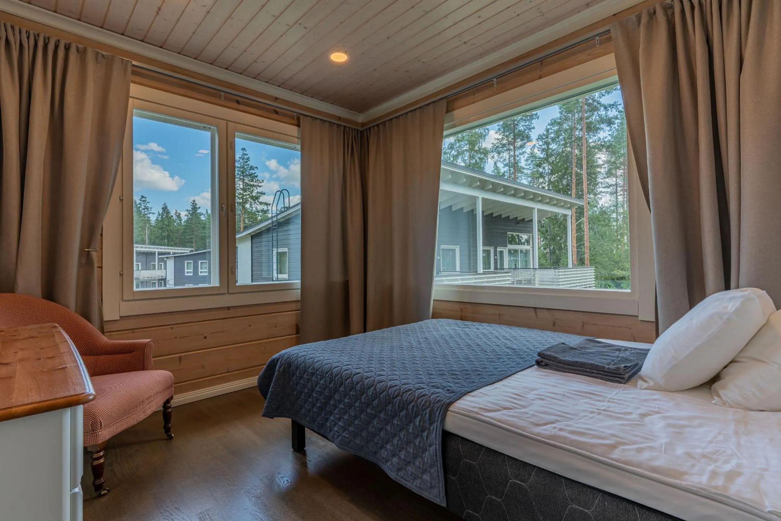 Bed in Saimaa Life Apartments