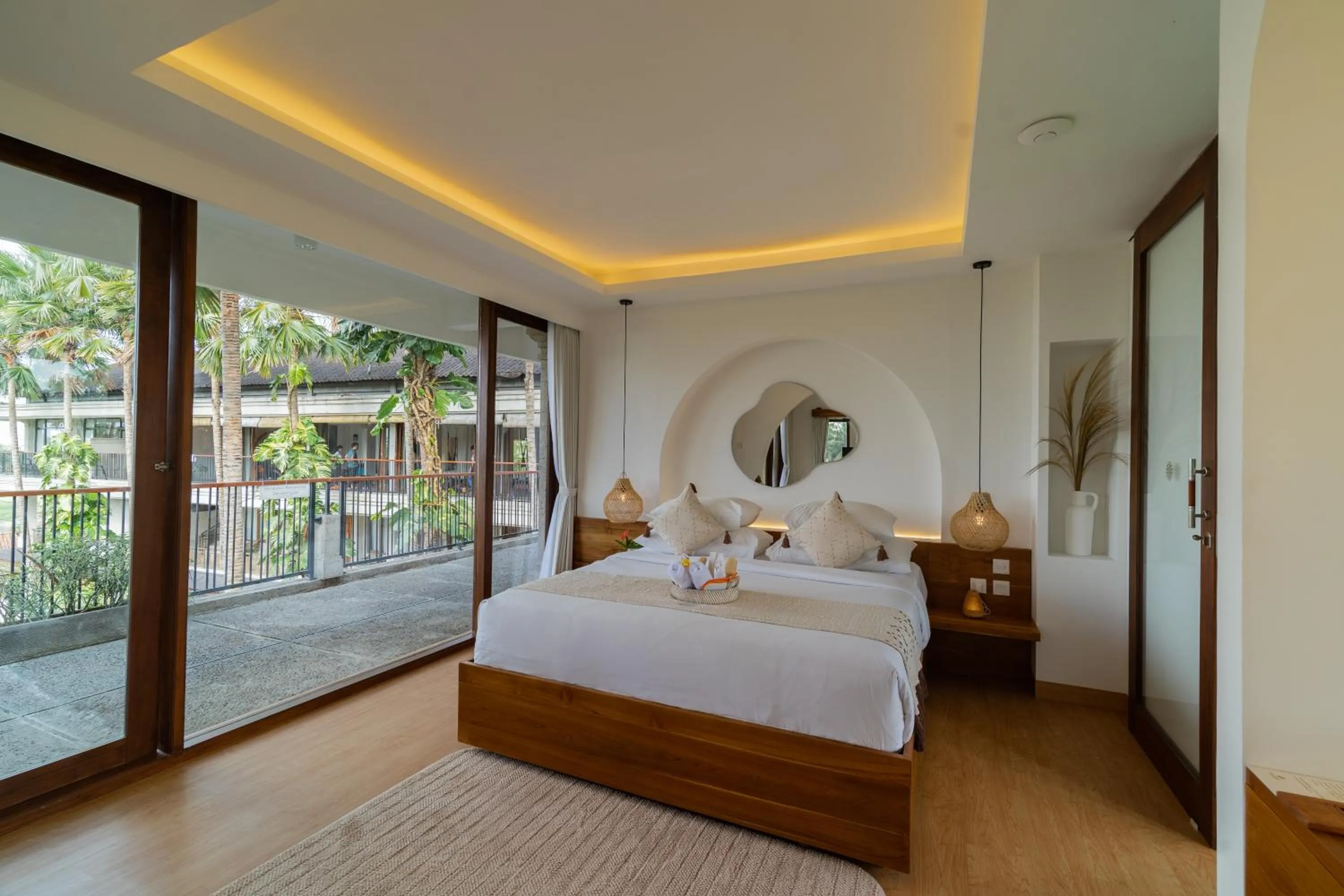 Bed in Om Ham Retreat and Resort