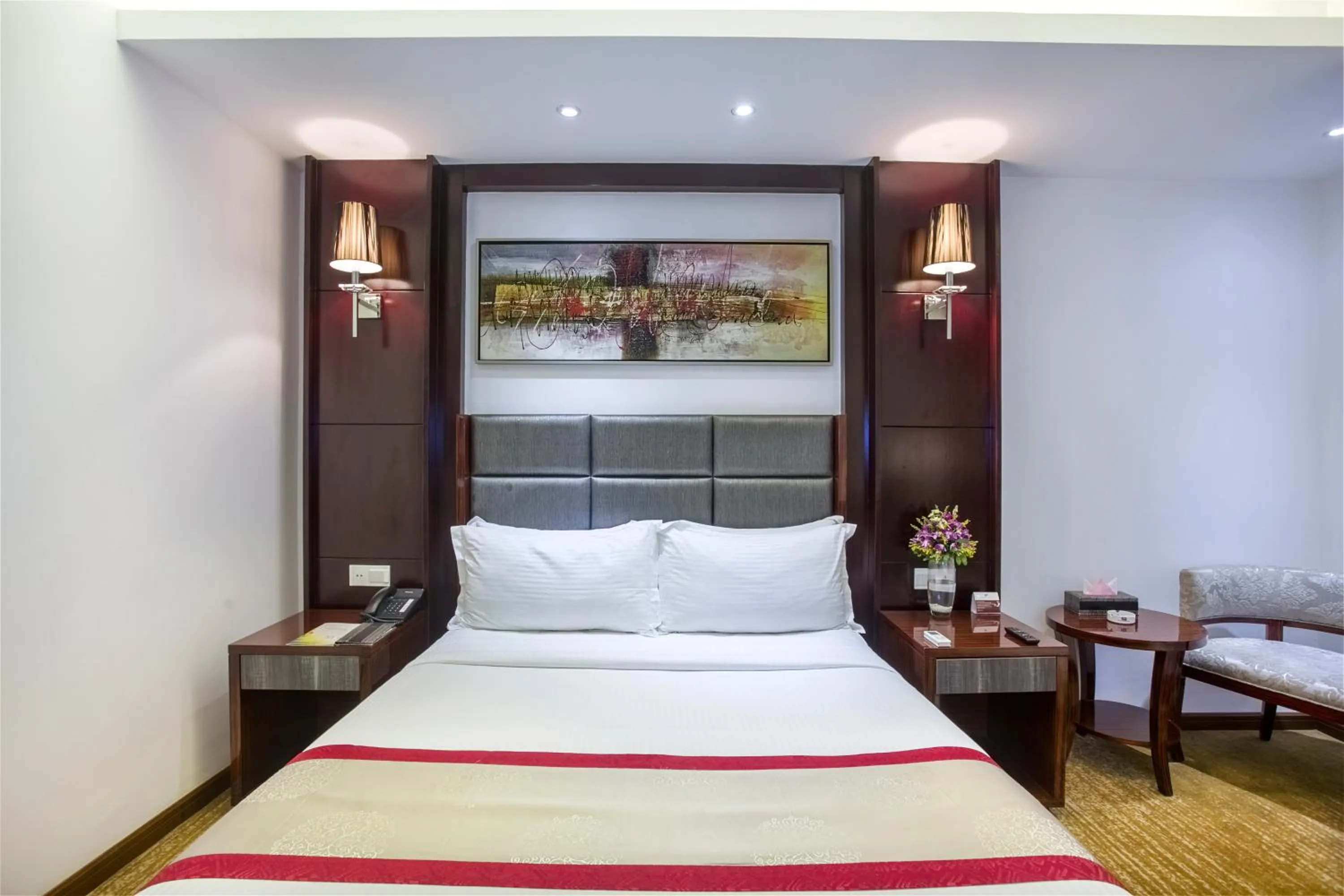 Bedroom, Bed in Bengal Blueberry