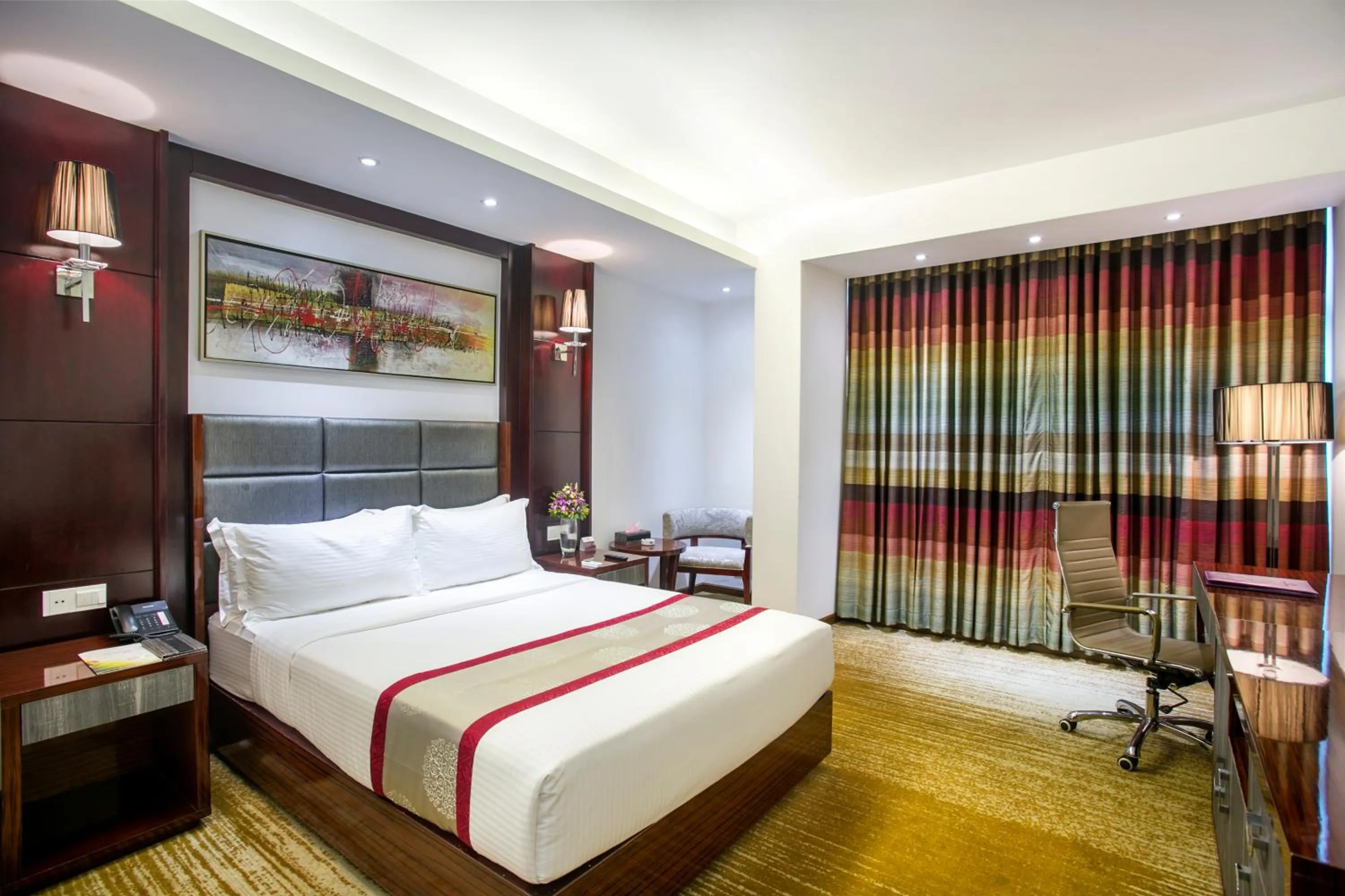 Bedroom, Bed in Bengal Blueberry