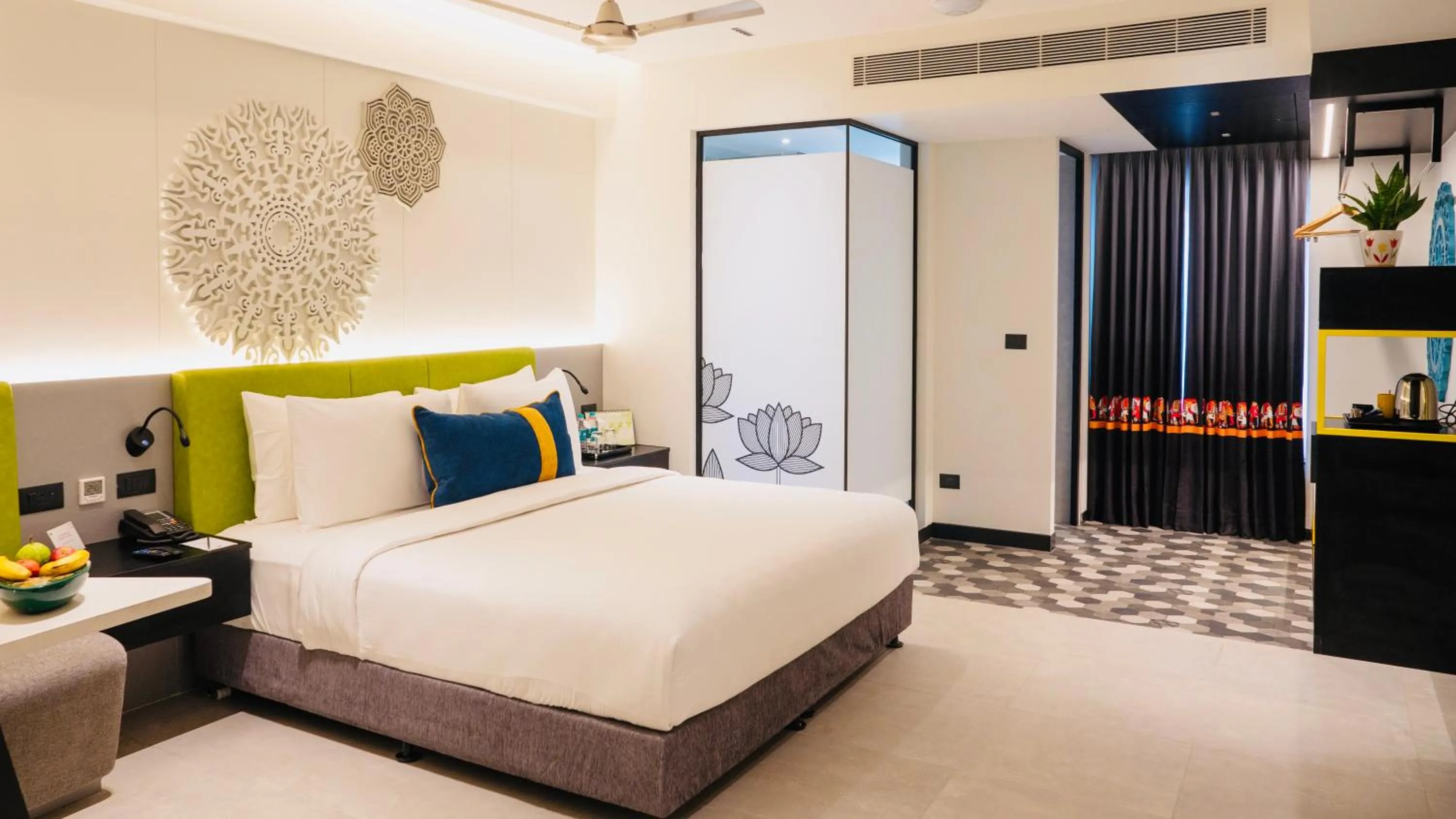Bedroom, Bed in ZIBE Luxe Kakinada by GRT Hotels