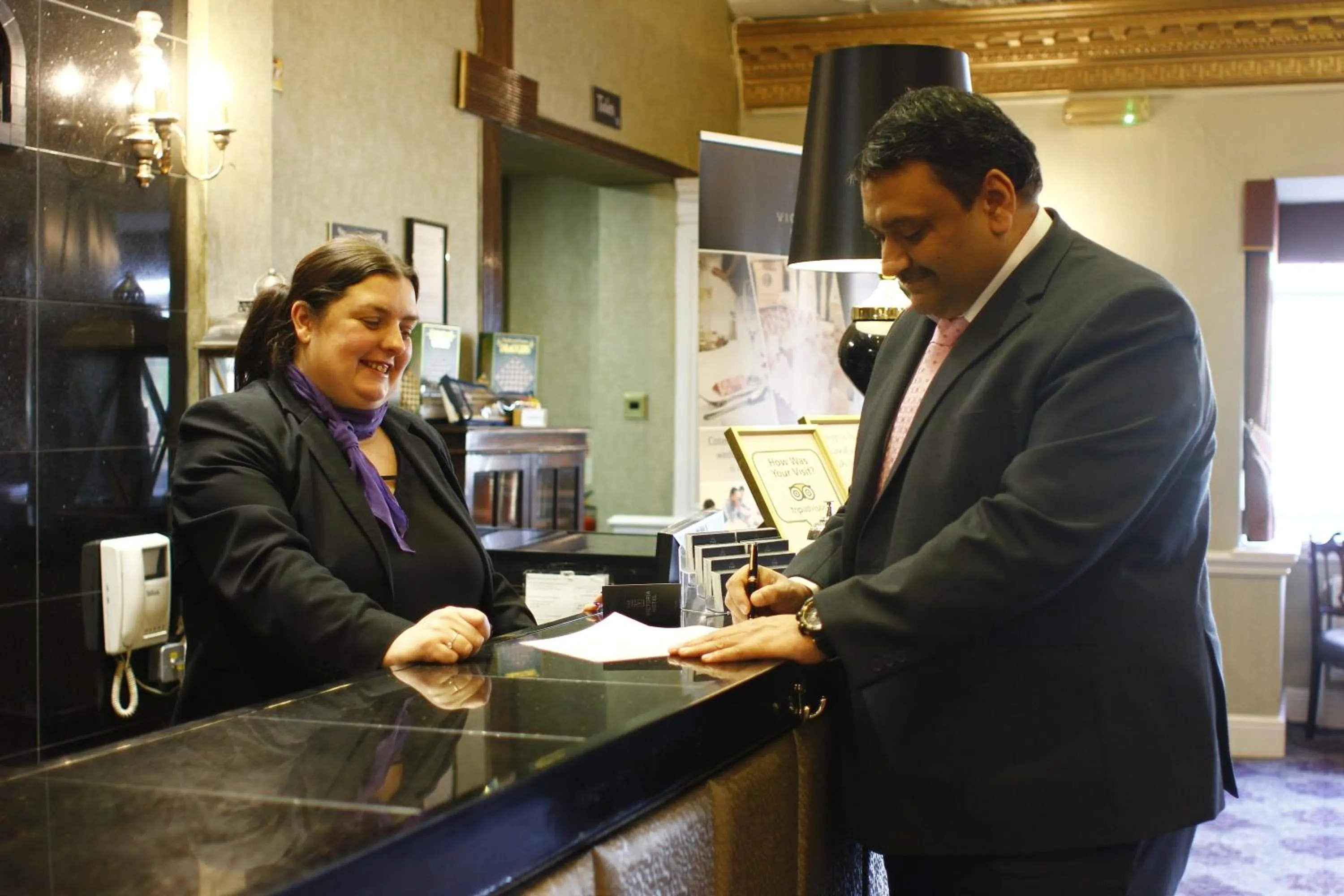 Lobby or reception in The Victoria Hotel Manchester by Compass Hospitality