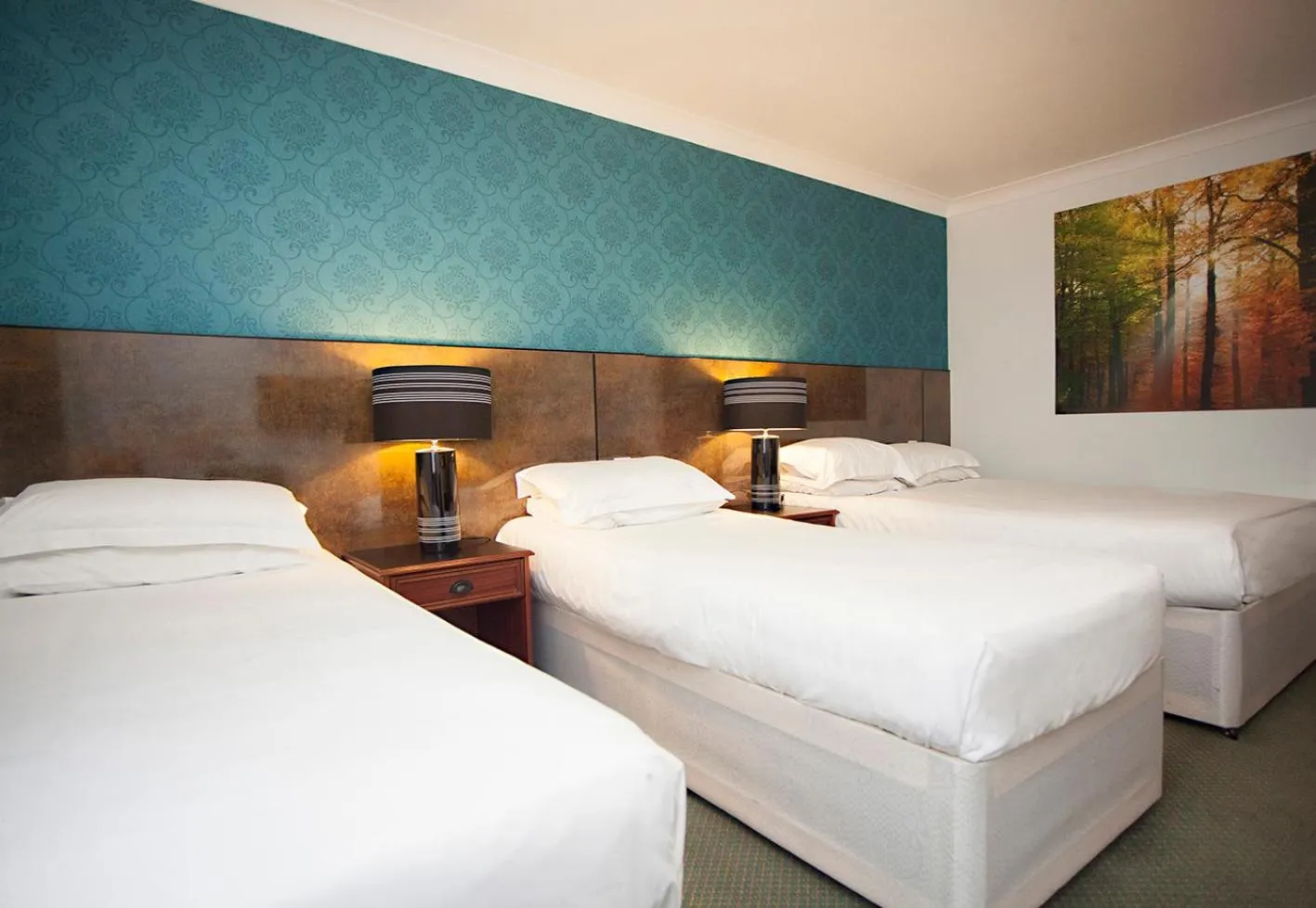 Bed in The Victoria Hotel Manchester by Compass Hospitality