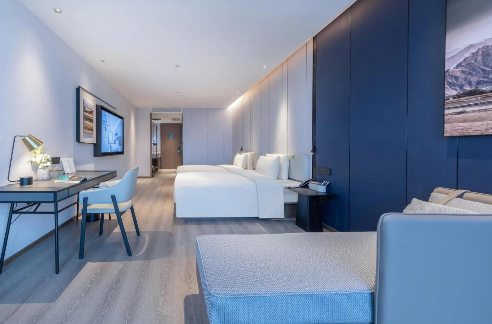 Bed in Atour Hotel Jinan Huashan Huanyu Max