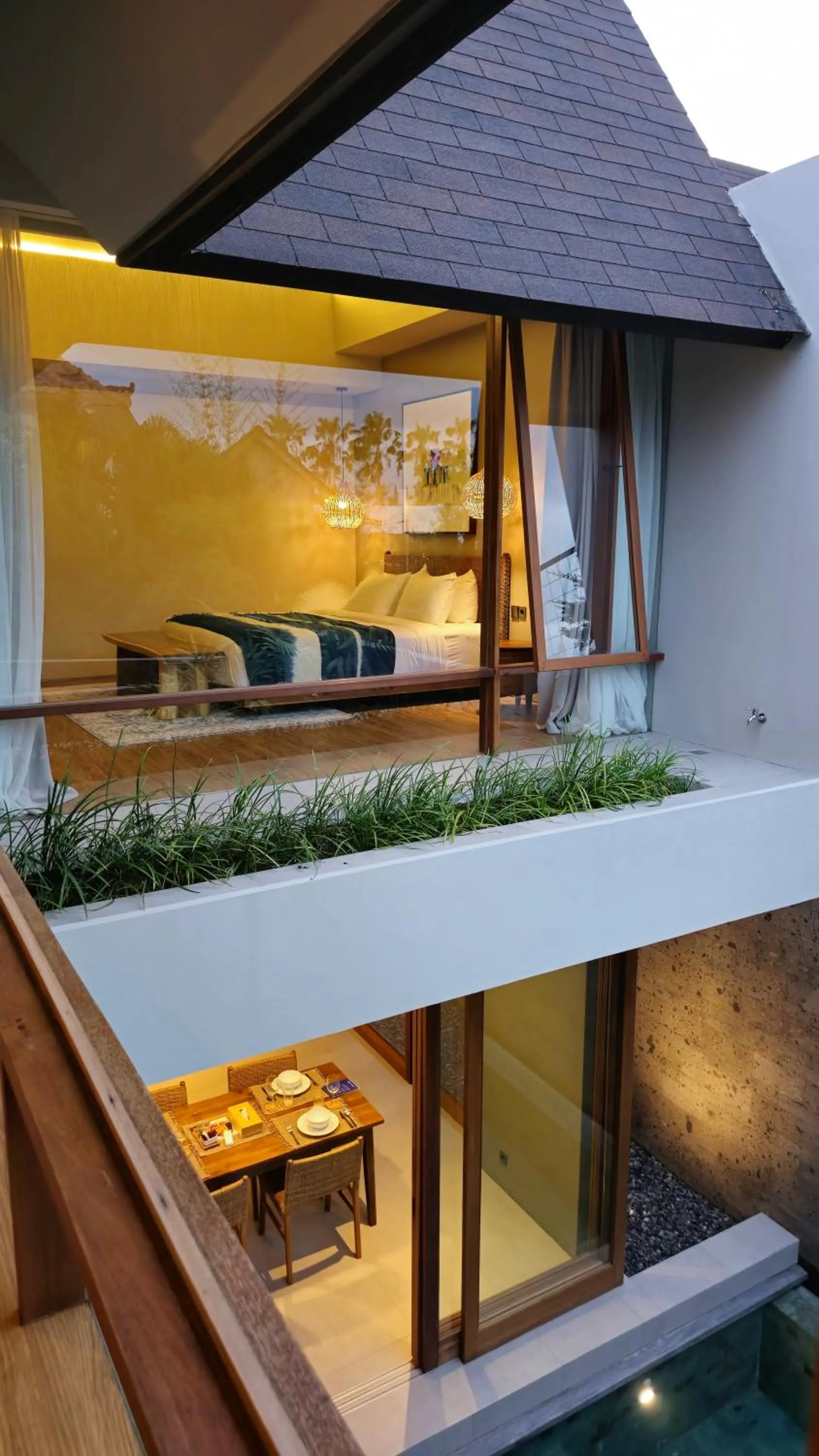 Pool view in Pulang Villas Pererenan by Nakula