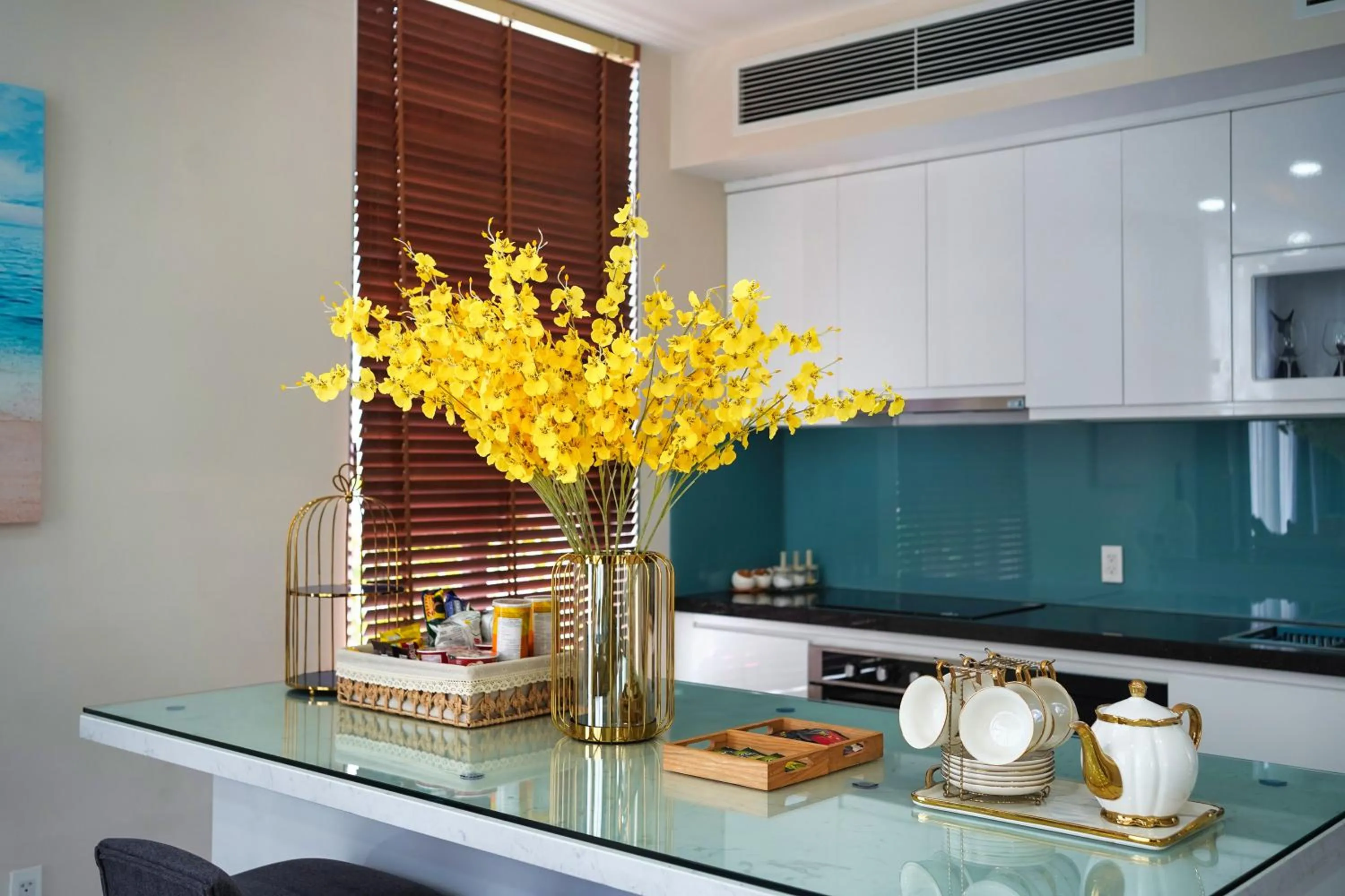 Kitchen or kitchenette in Seascape Villas In Long Beach Cam Ranh