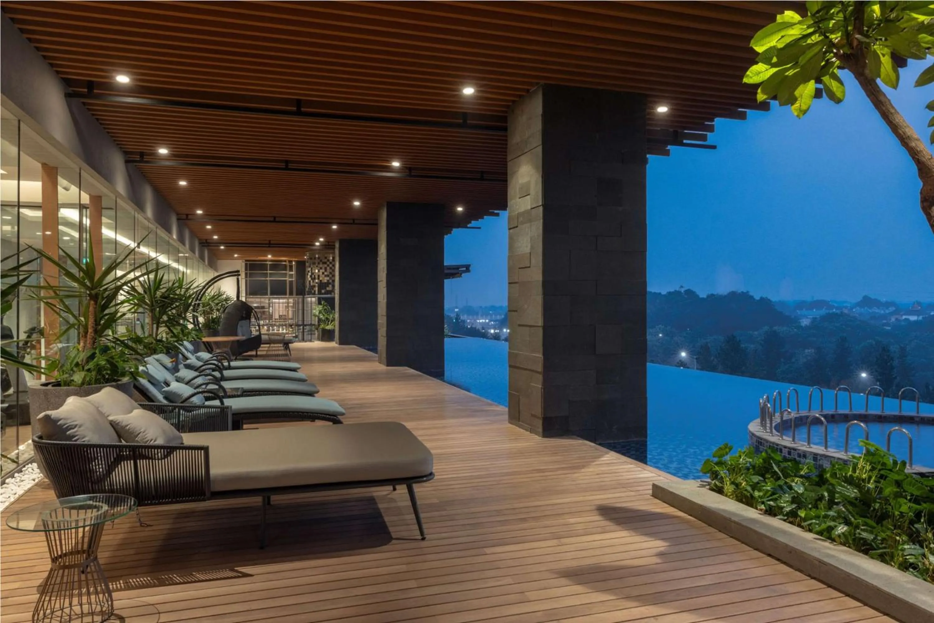 Pool view in DoubleTree by Hilton Jakarta Bintaro Jaya