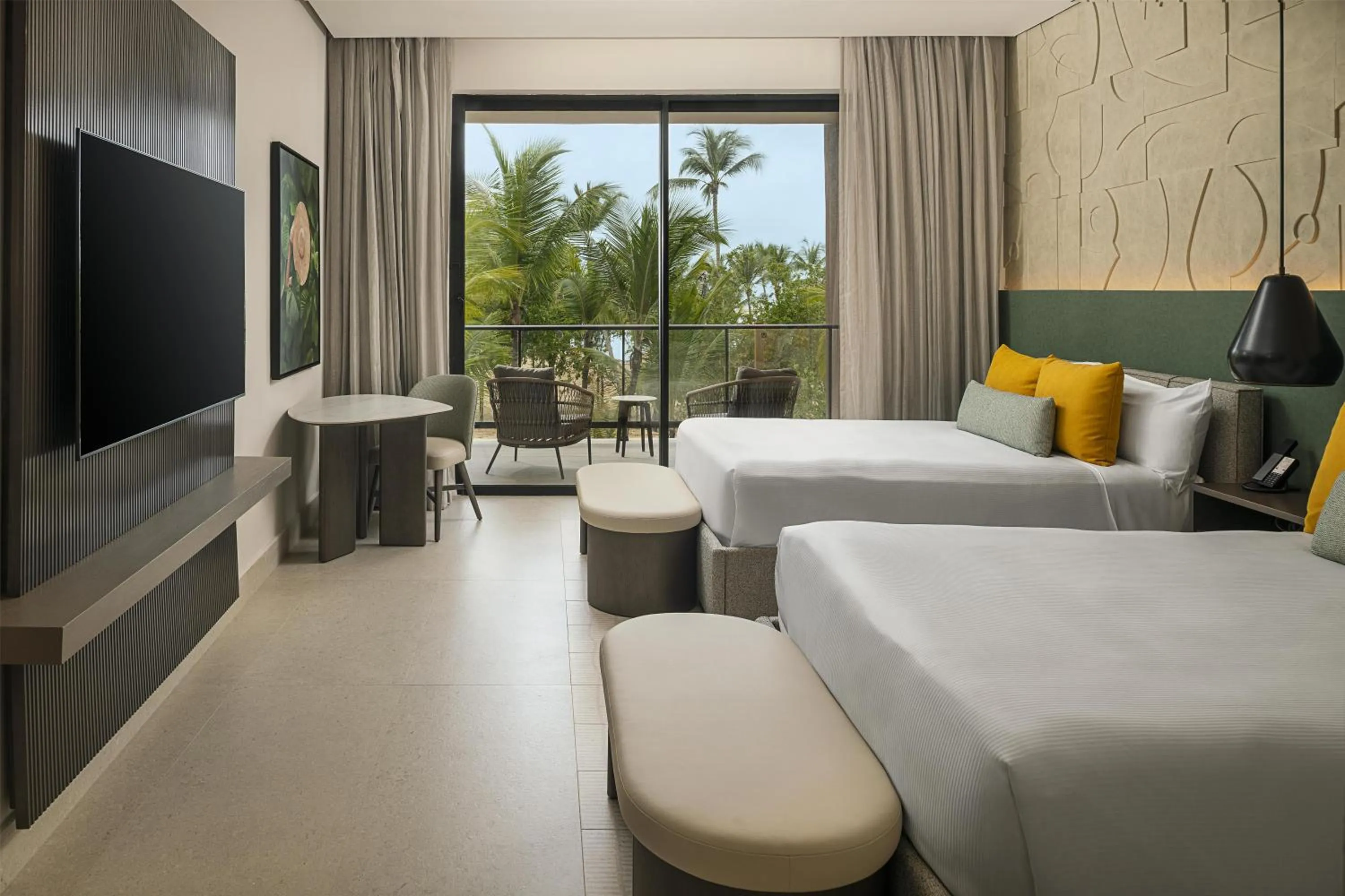 Queen Room with Two Queen Beds and Partial Ocean View - single occupancy in Zemi Miches Punta Cana All-Inclusive Resort, Curio by Hilton