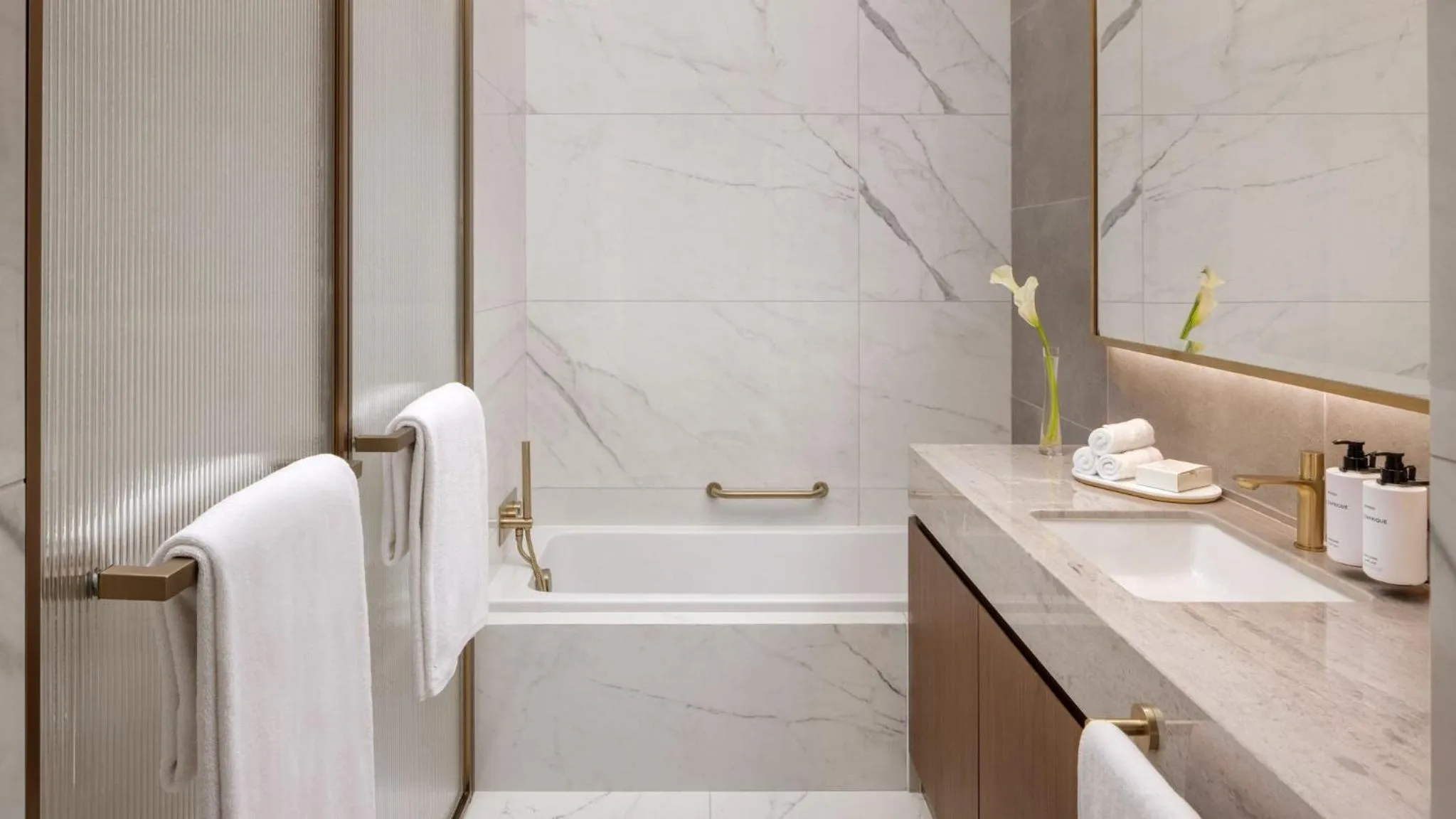 Bathroom in InterContinental Residences Dubai Business Bay by IHG