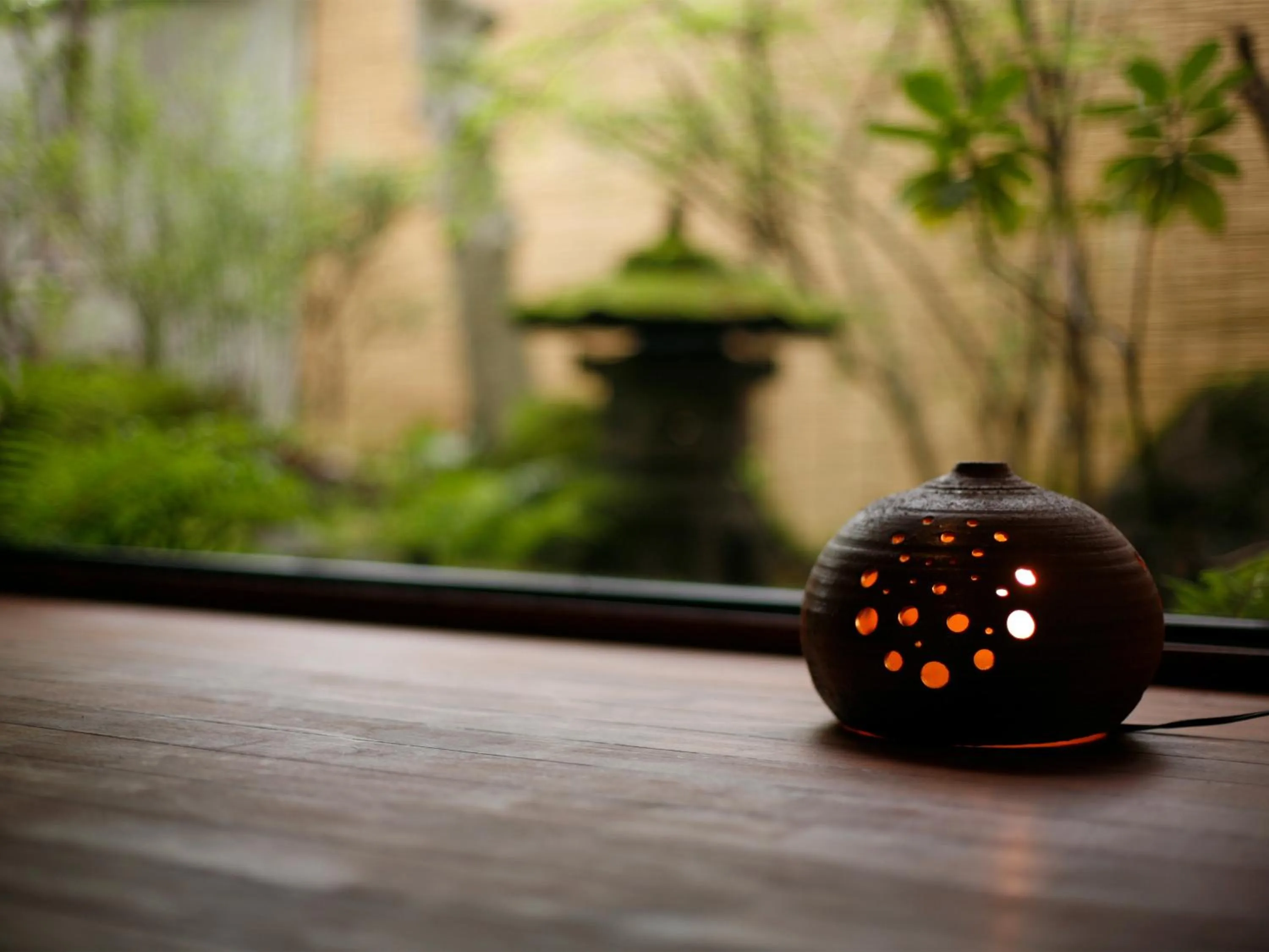 Garden in Yufuin Onsen Ryokan Hananomai