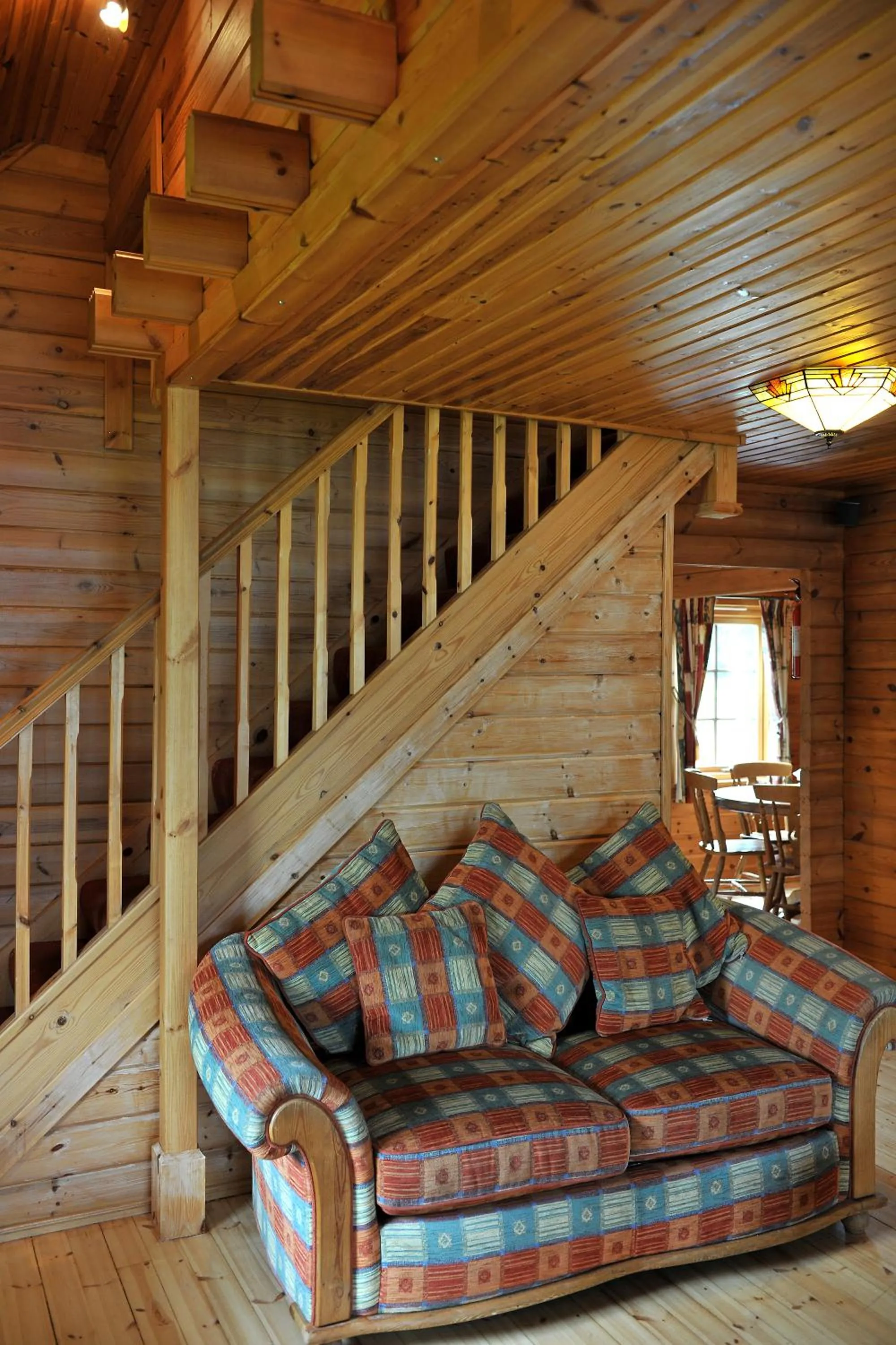 Seating area in Ardlui Lochside Lodges