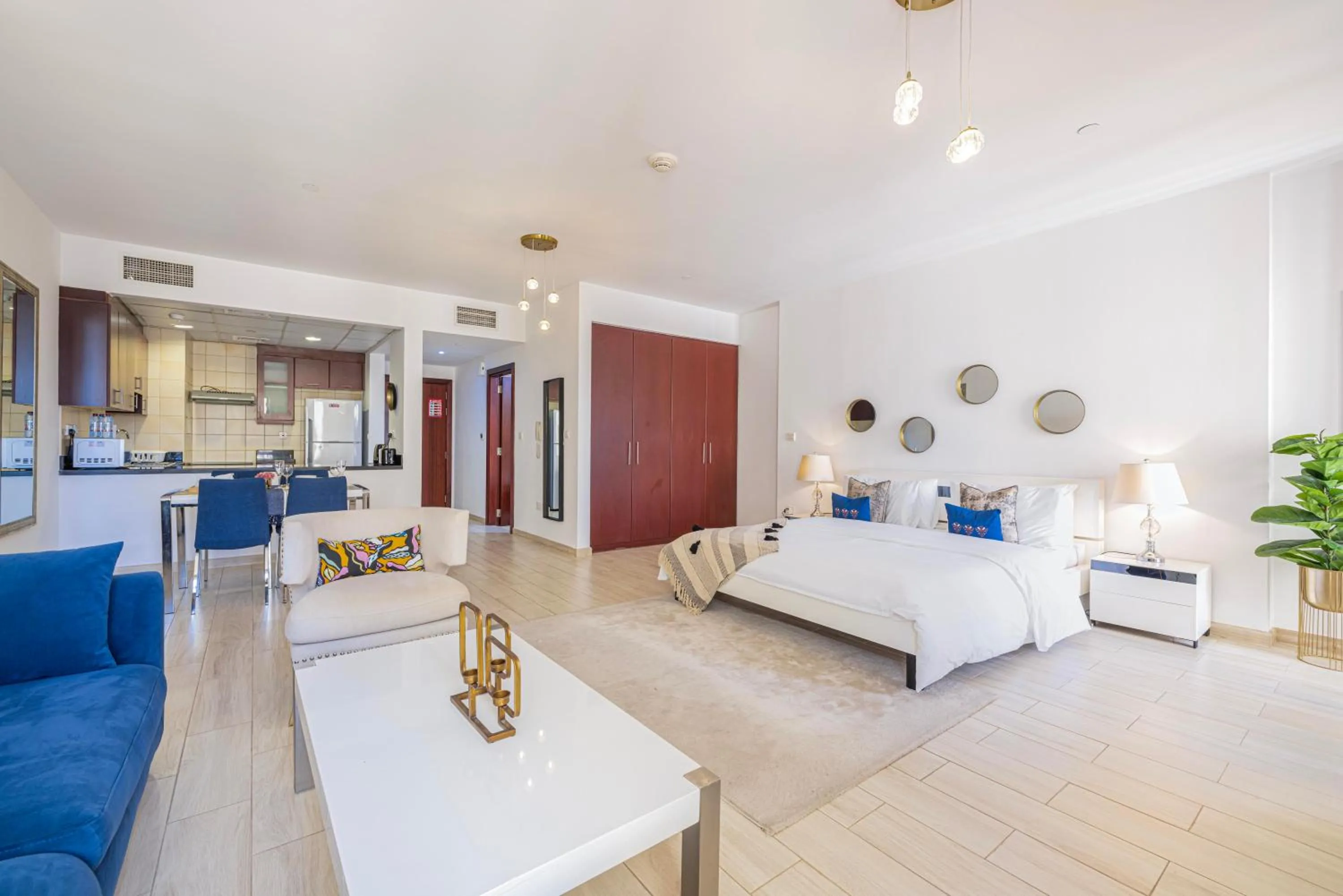 Living room in Sound of the Waves in JBR by Lagom