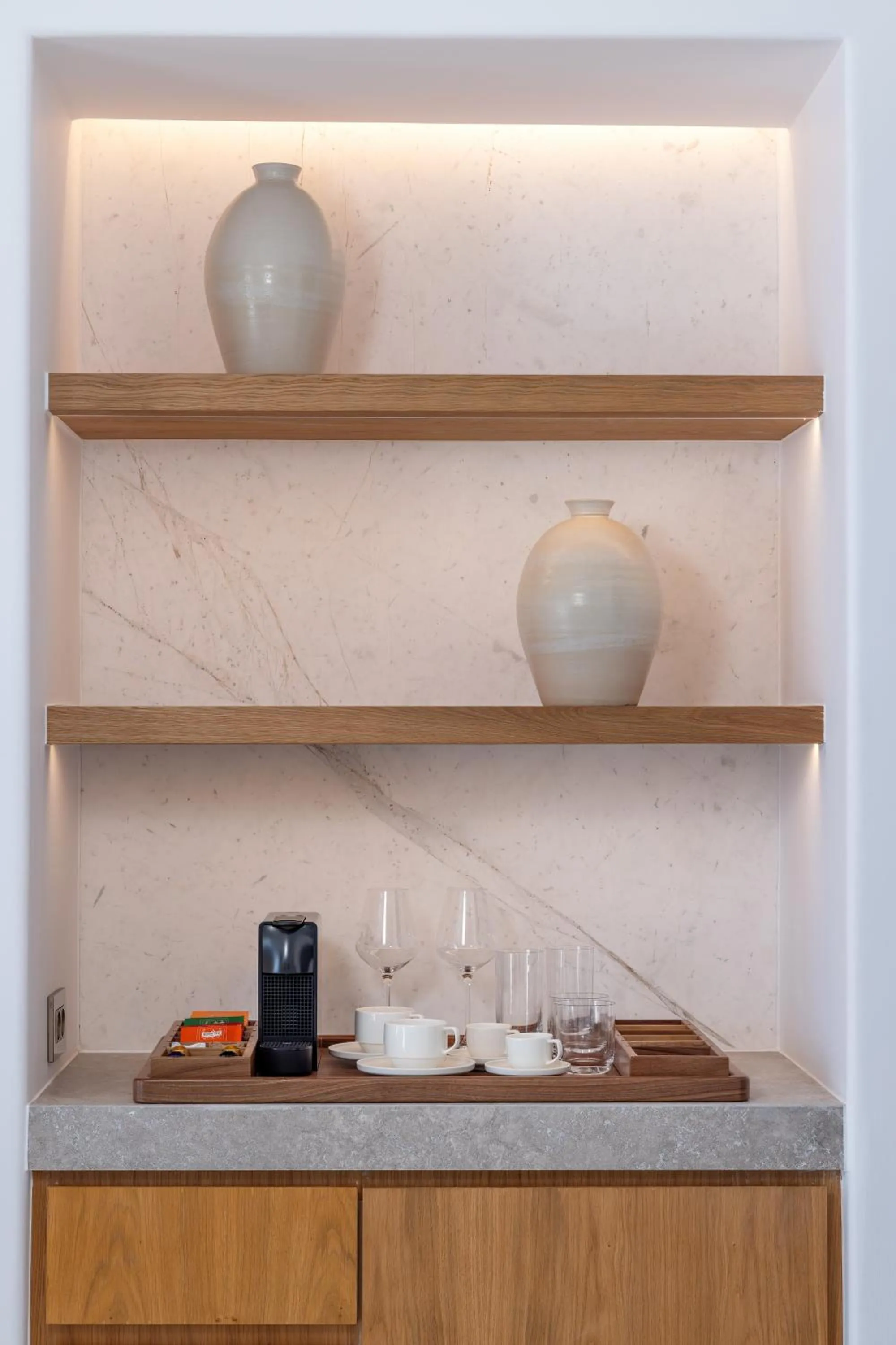 minibar in Sandblu Santorini, LXR Hotels & Resorts