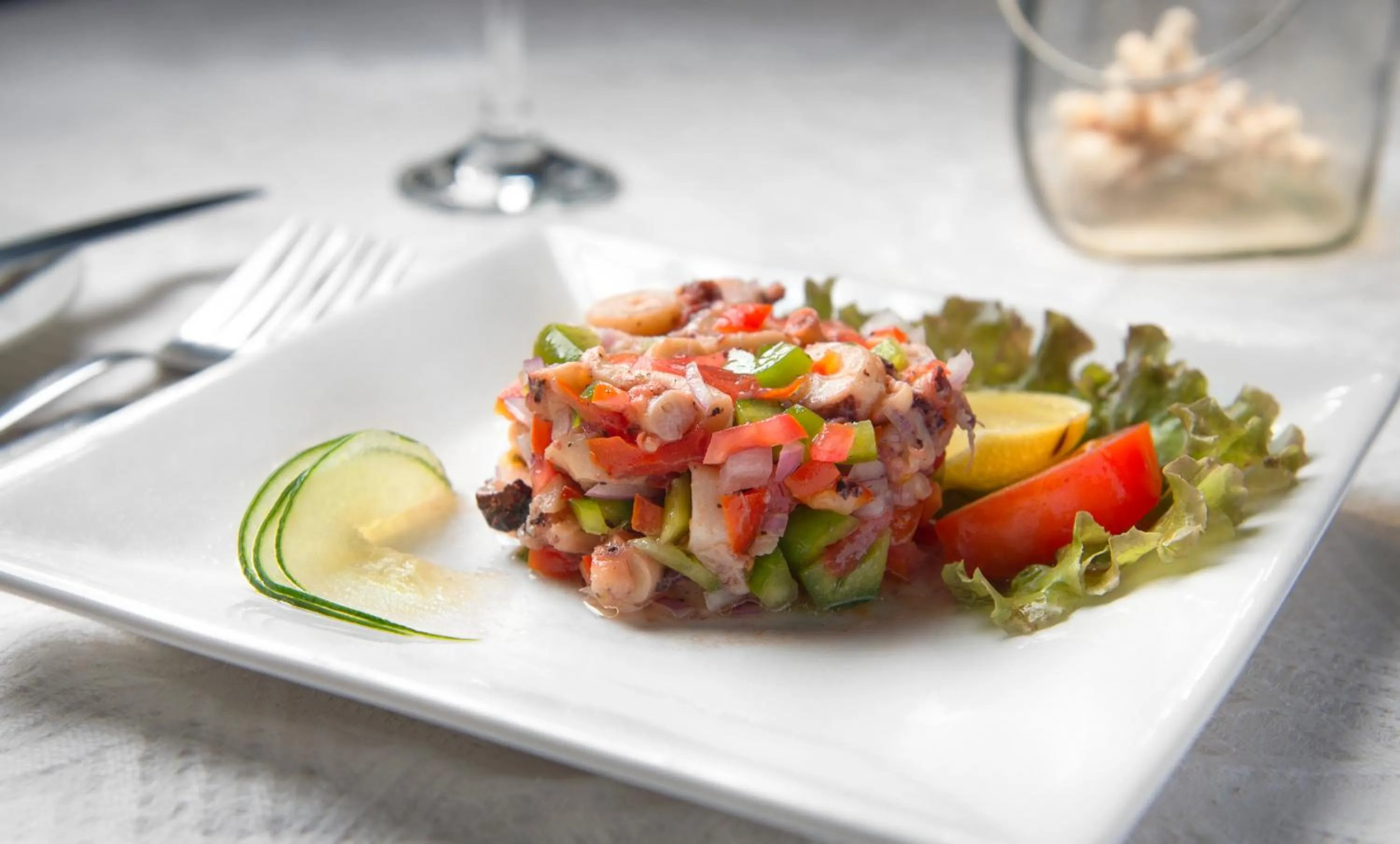 Food close-up in Auberge d'Anse Boileau & Restaurant Chez Plume