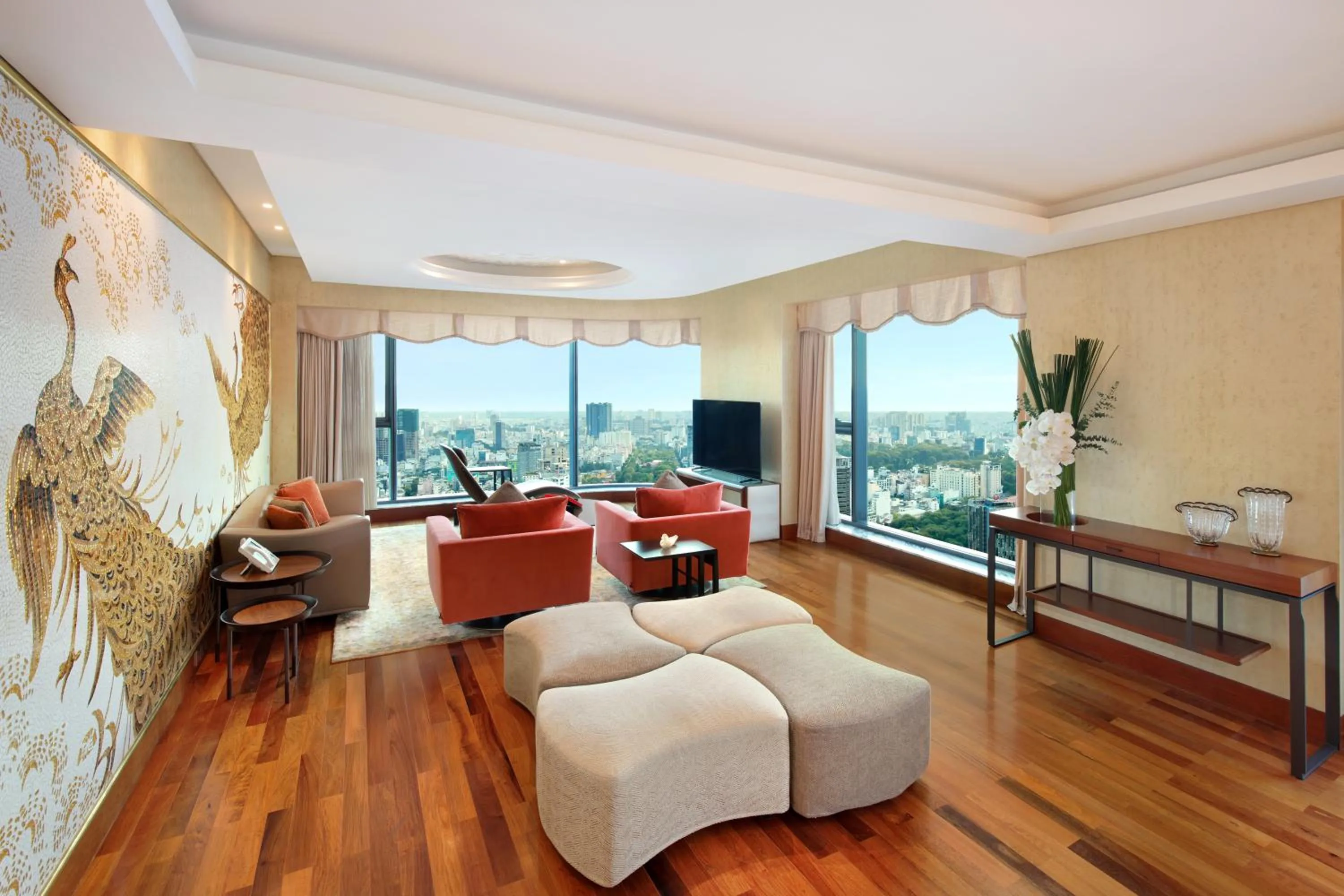 Communal lounge/ TV room in The Reverie Saigon