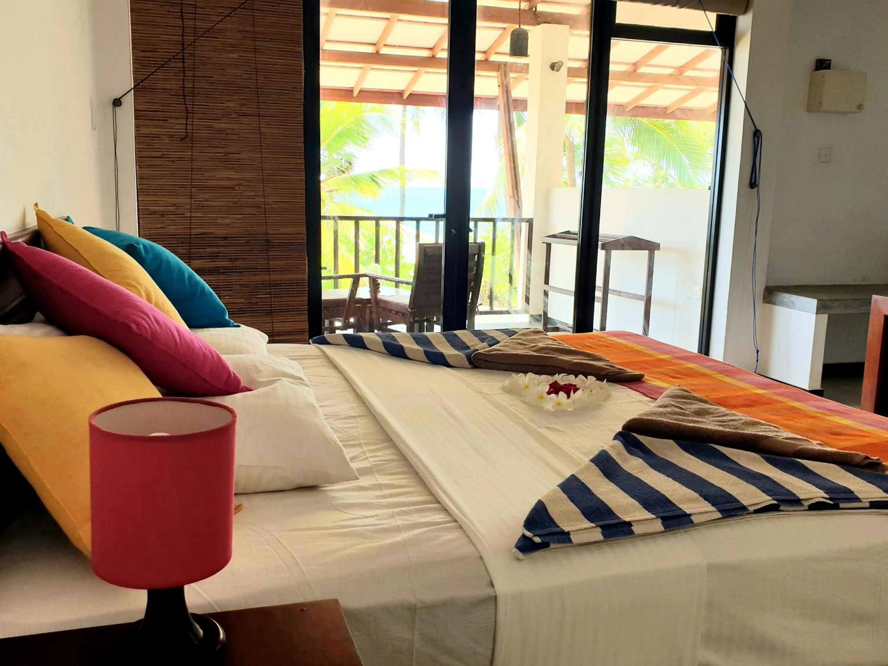 Bed in Wellé Wadiya Beach Villa