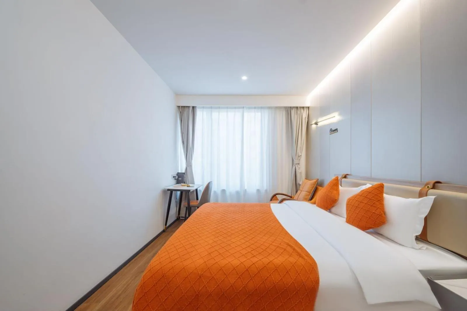 Bed in Ketangxuan Hotel -Shanghai Railway Station Baoshan Road Subway Station