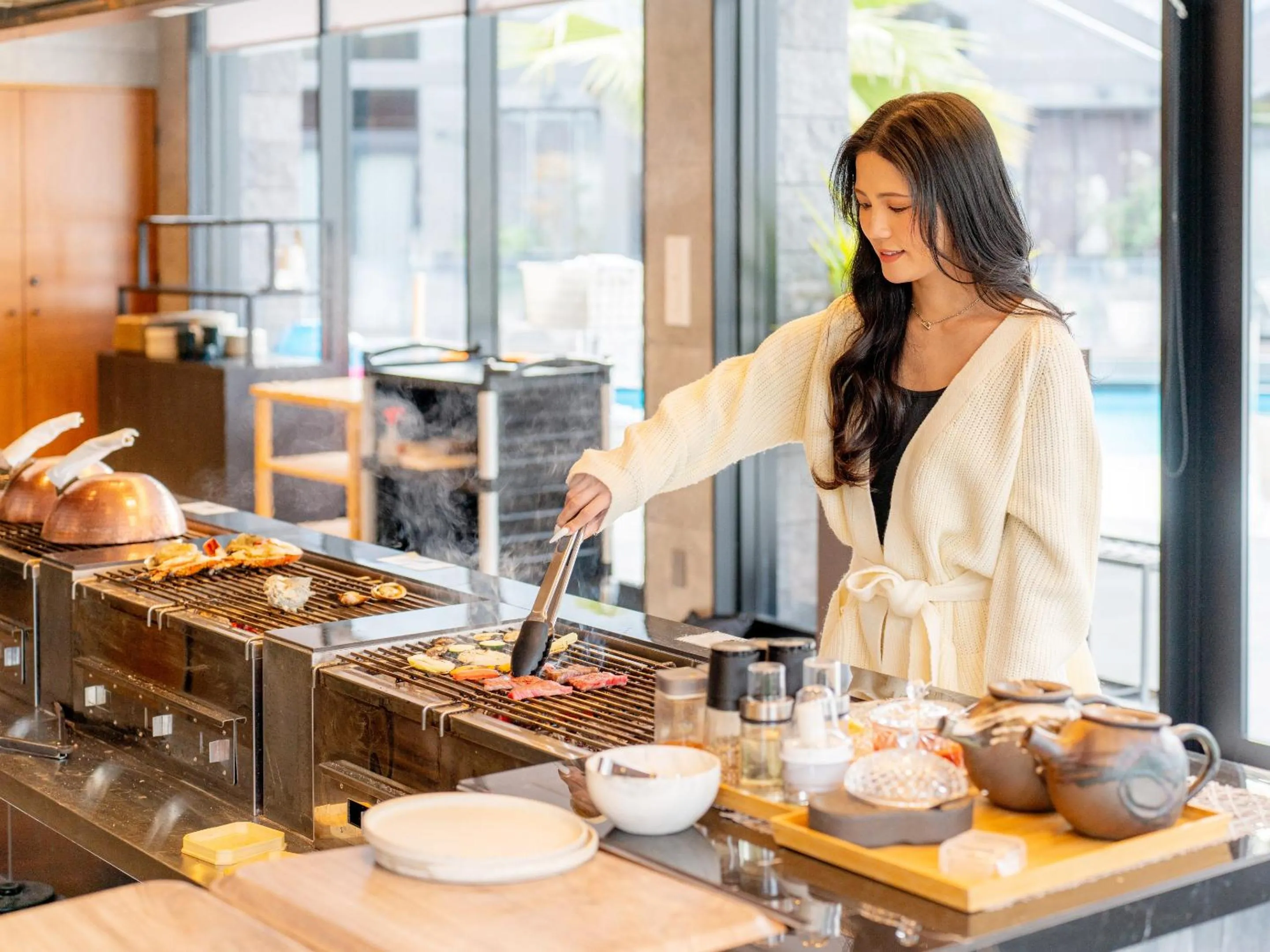 Breakfast in FIVE SPRING RESORT THE SHIRAHAMA