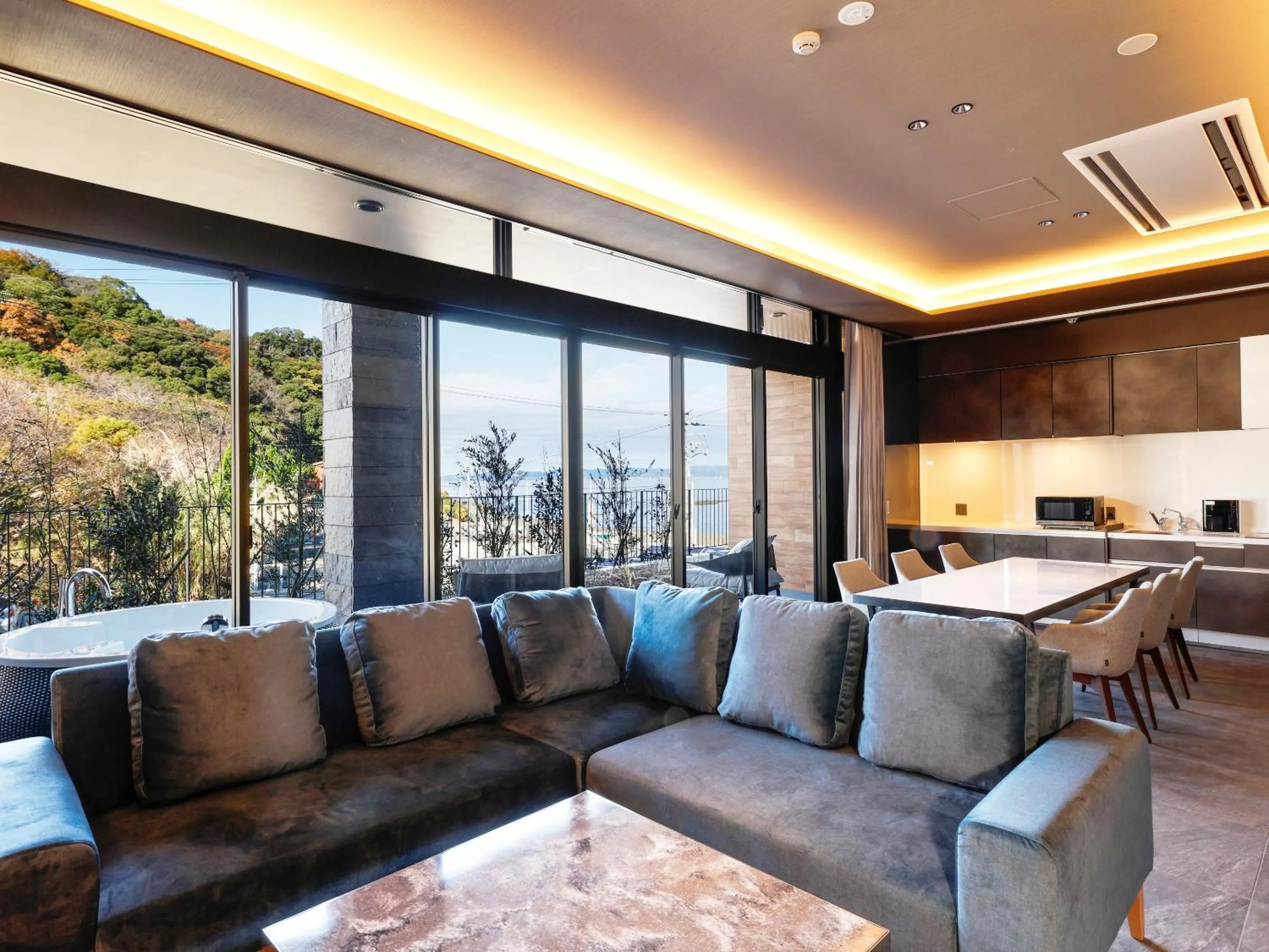 Living room in FIVE SPRING RESORT THE SHIRAHAMA