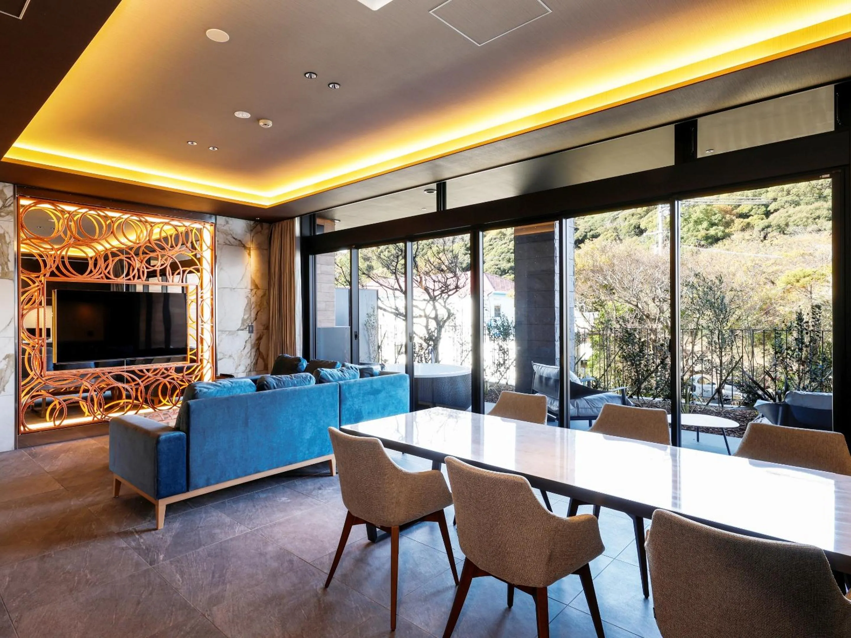 Living room in FIVE SPRING RESORT THE SHIRAHAMA