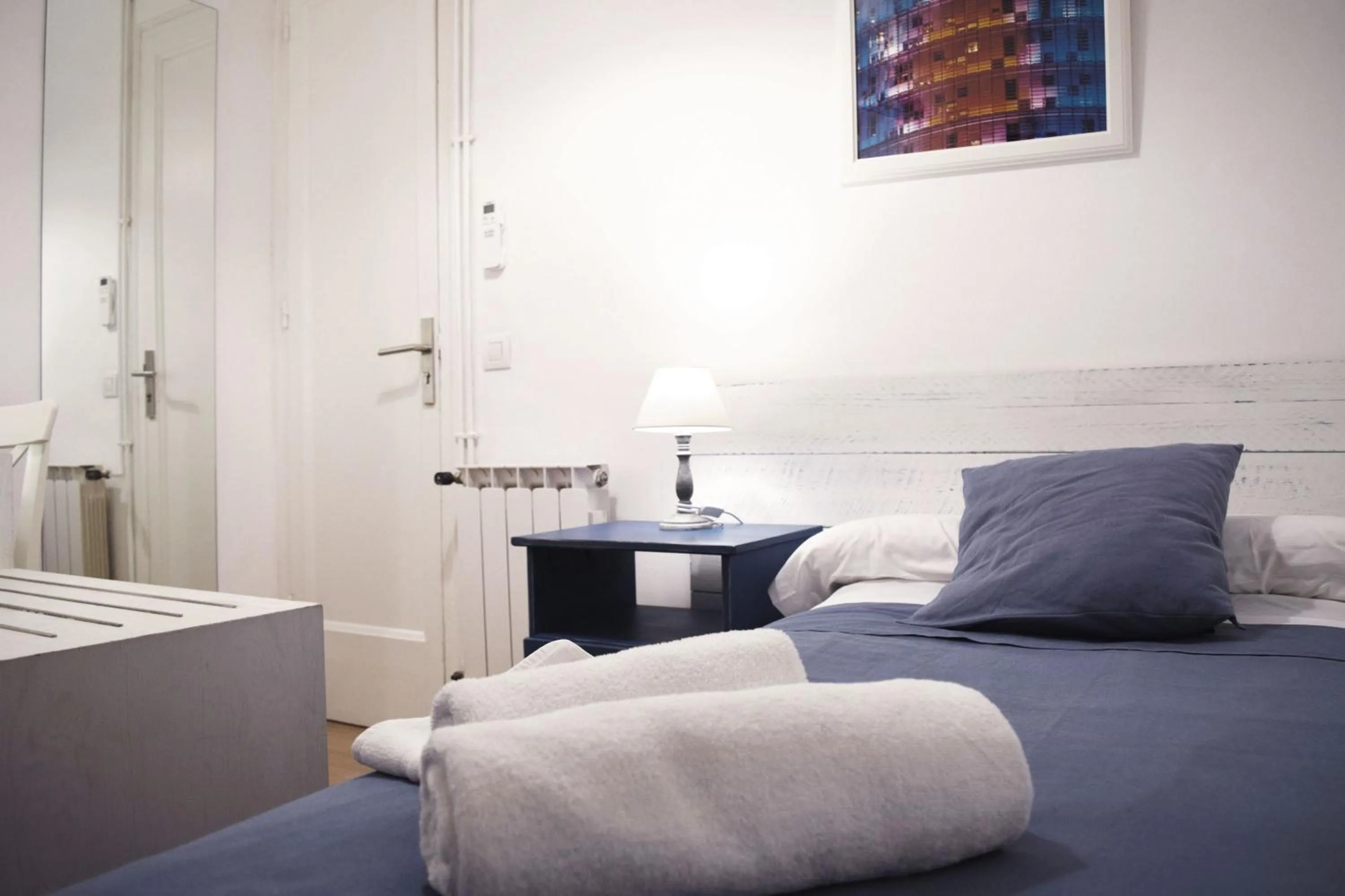 Decorative detail, Bed in Blue Barcelona