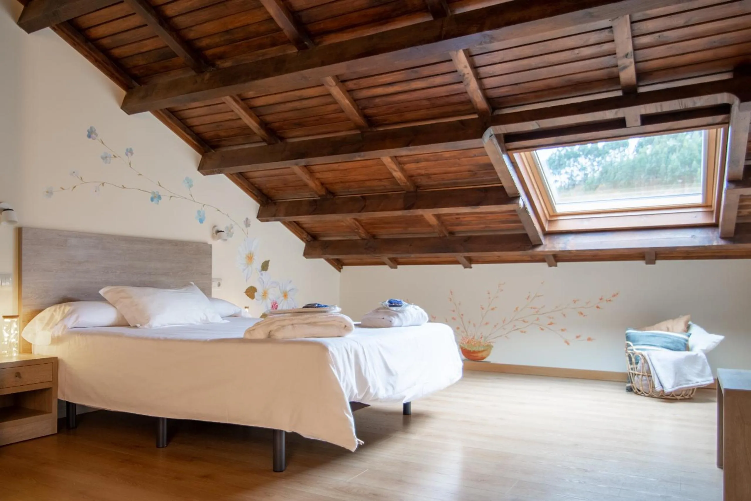 Bed in Hotel Balneario Río Pambre