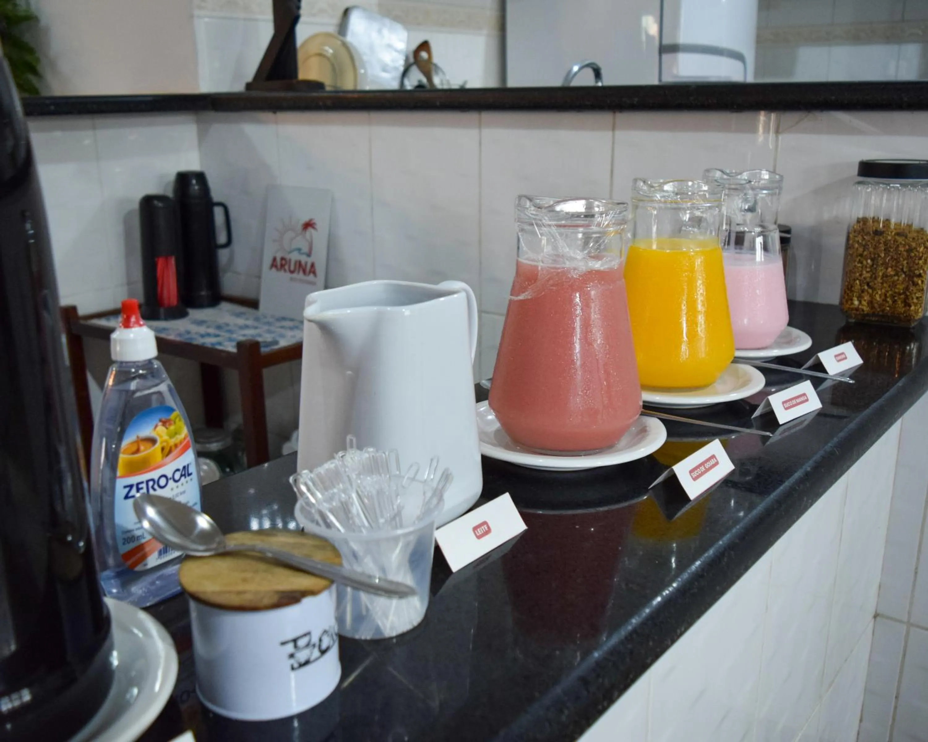 Continental breakfast in Pousada Aruna Eco Buzios