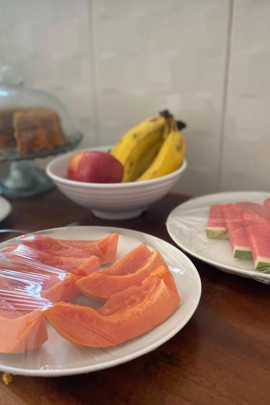 Continental breakfast in Pousada Aruna Eco Buzios