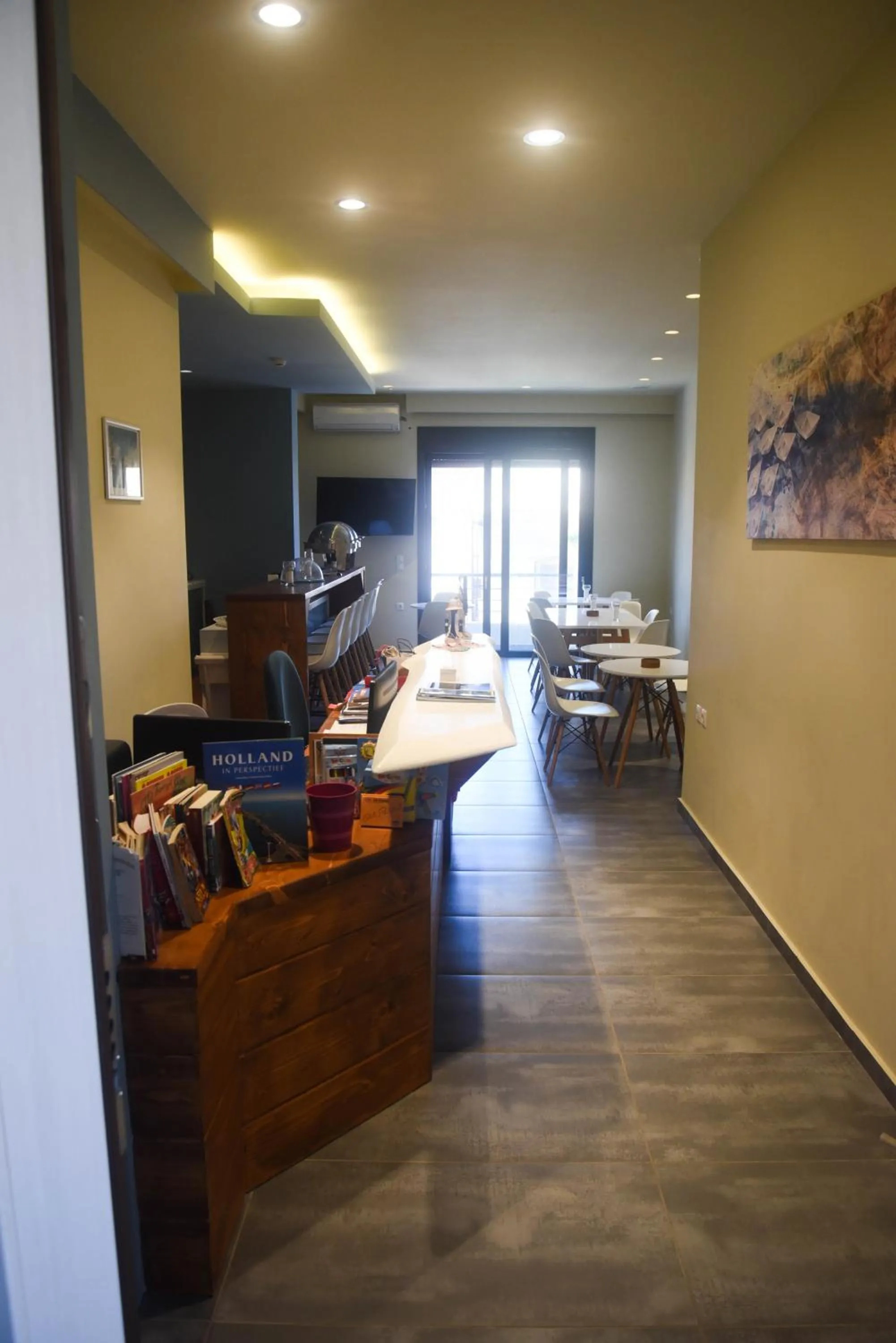 Seating area in Derveni Luxury Apartments