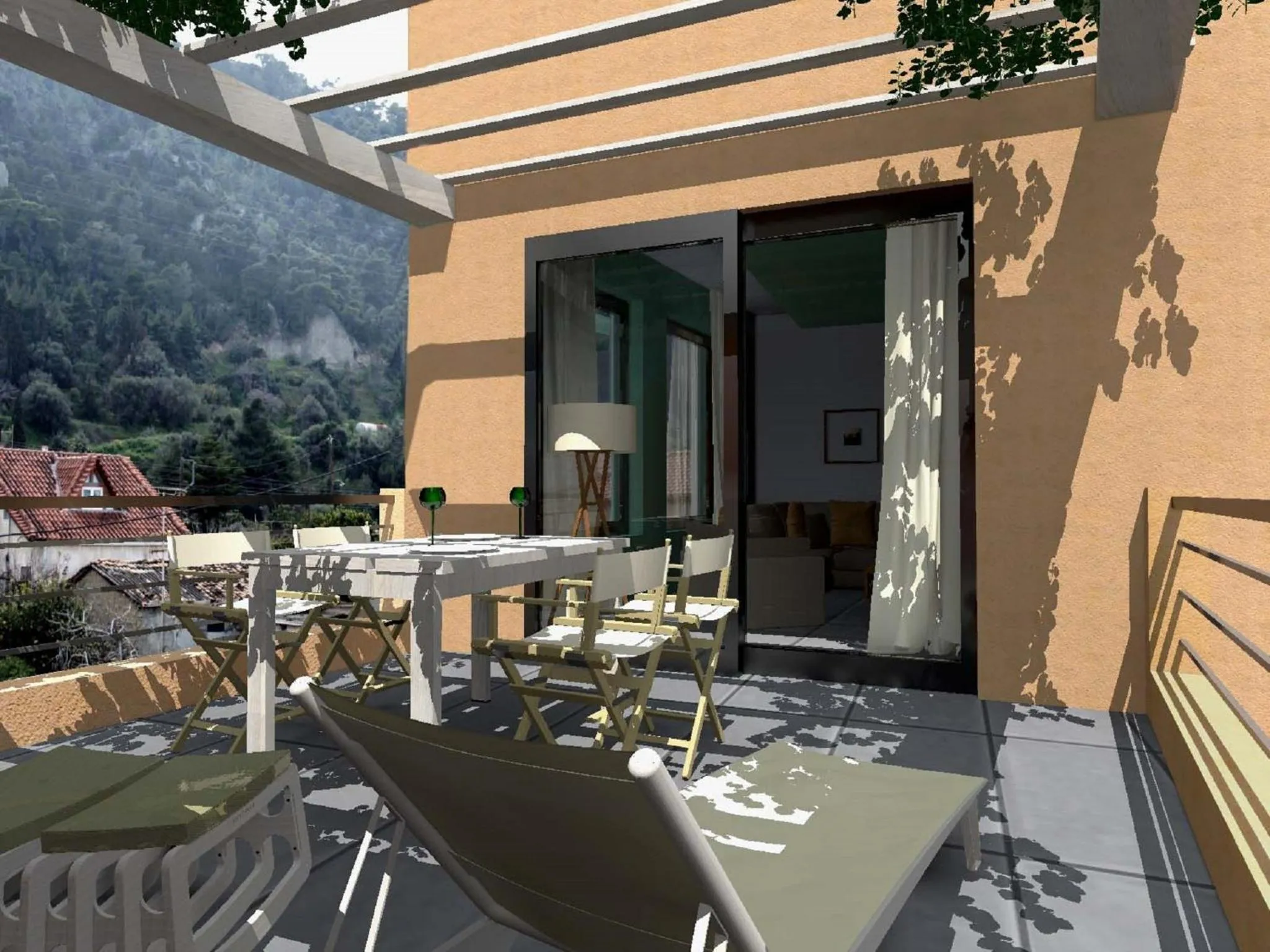 Balcony/Terrace in Derveni Luxury Apartments