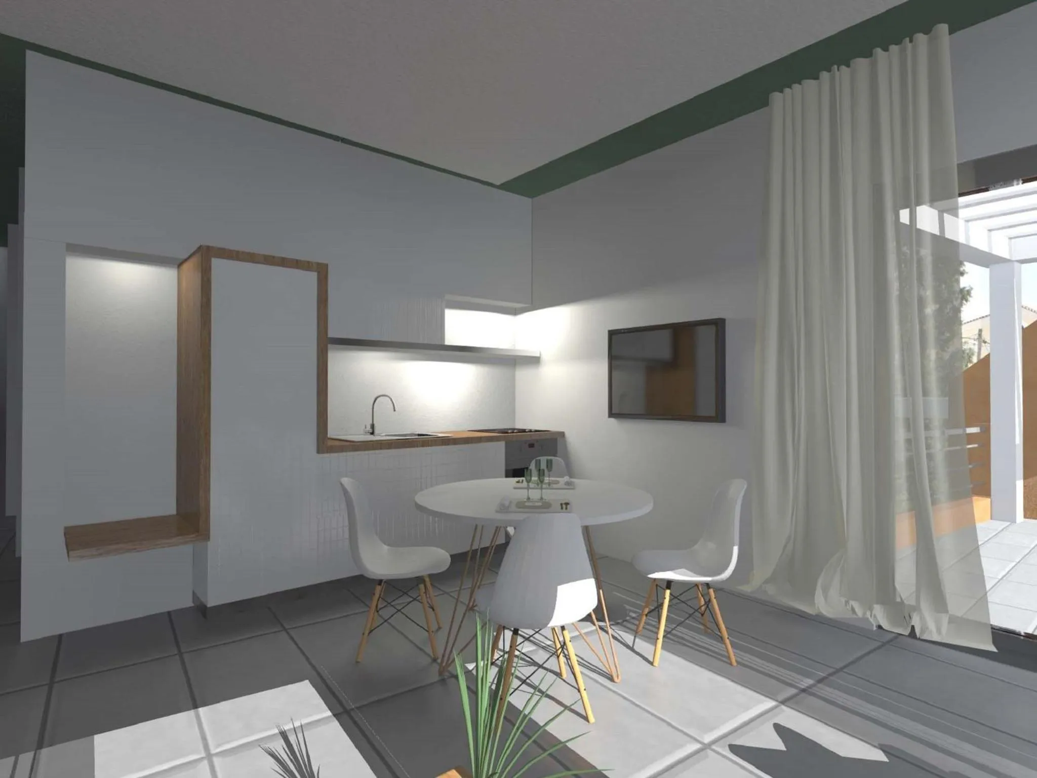 Dining area in Derveni Luxury Apartments