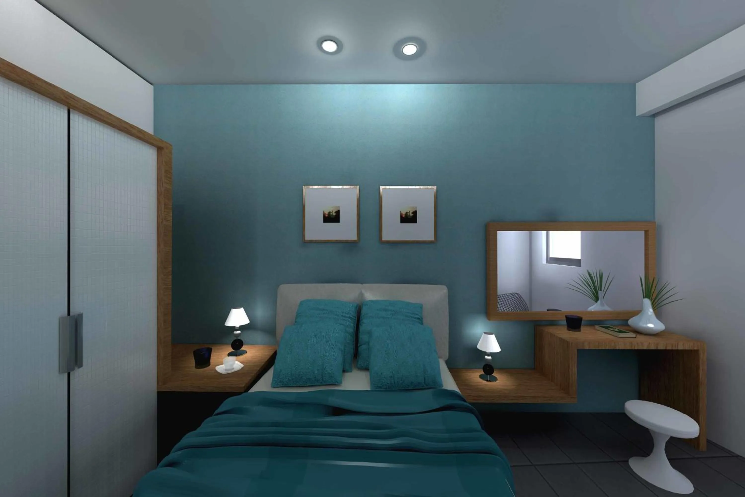 Bed in Derveni Luxury Apartments