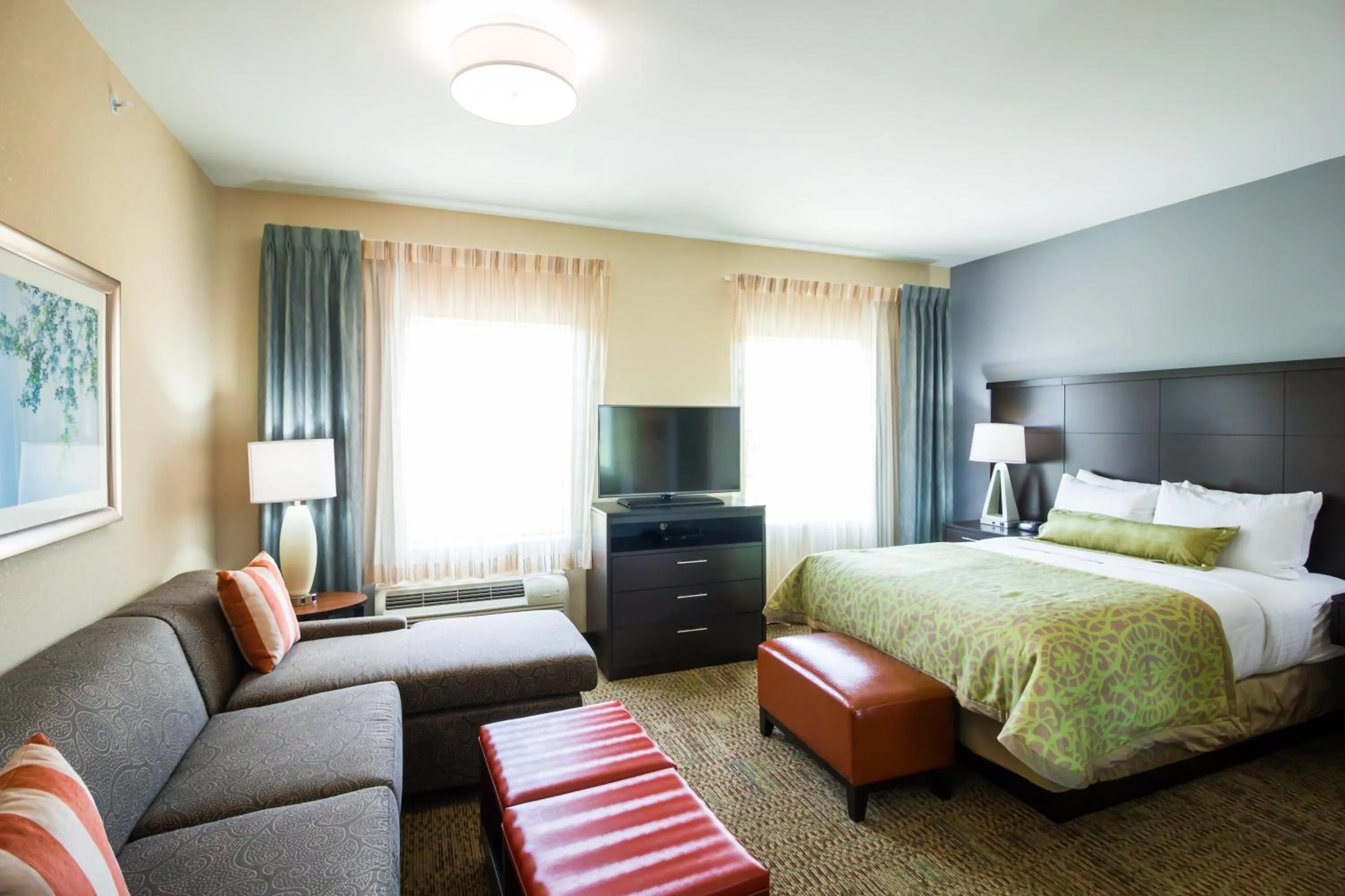 Photo of the whole room, Bed in Staybridge Suites Plano - Legacy West Area by IHG