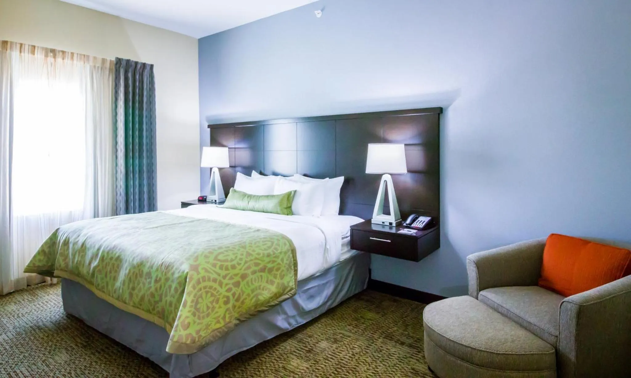 Photo of the whole room, Bed in Staybridge Suites Plano - Legacy West Area by IHG