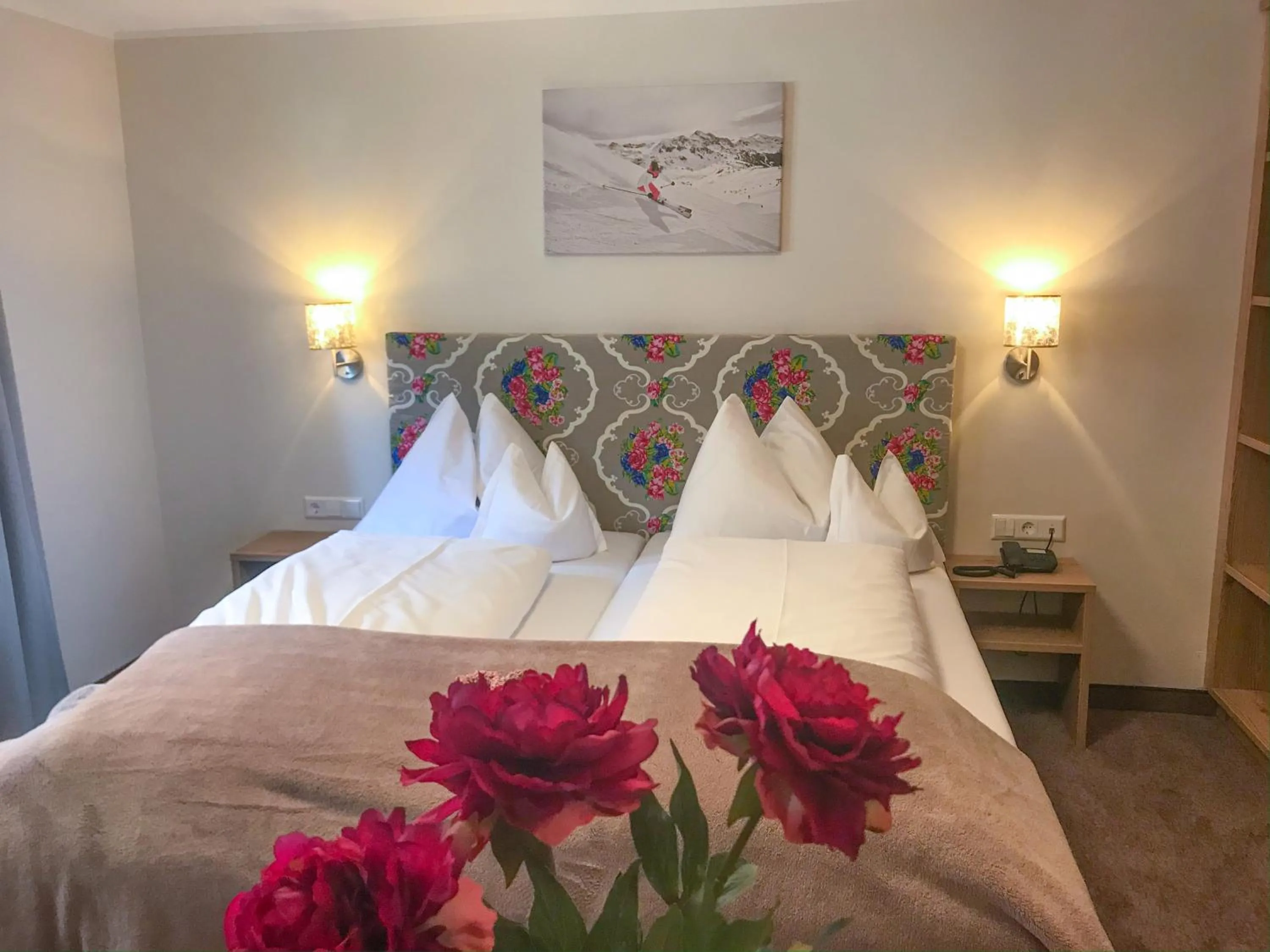 Bed in Andi's Skihotel