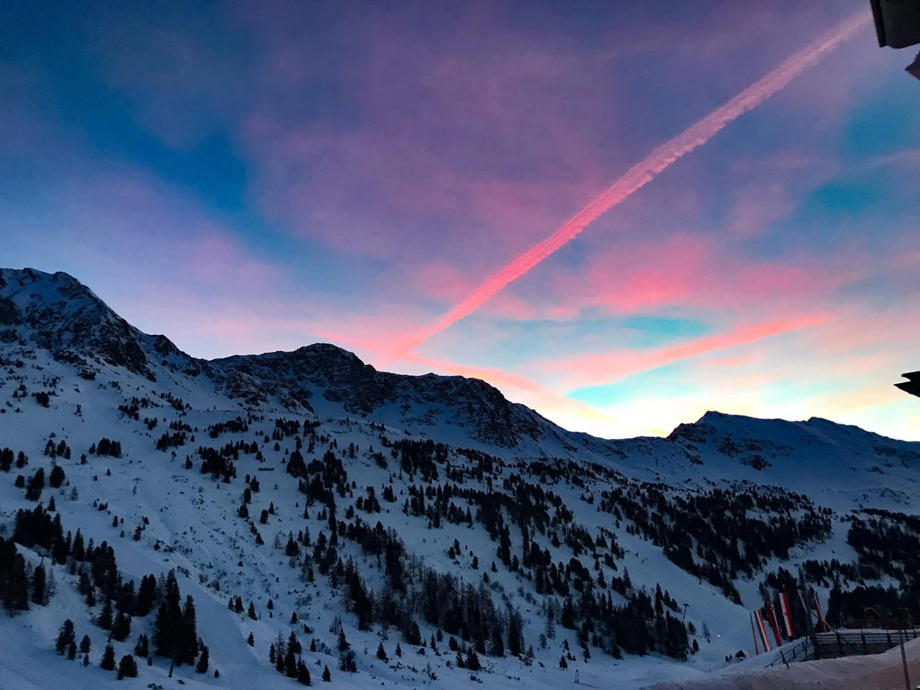 Sunrise in Andi's Skihotel