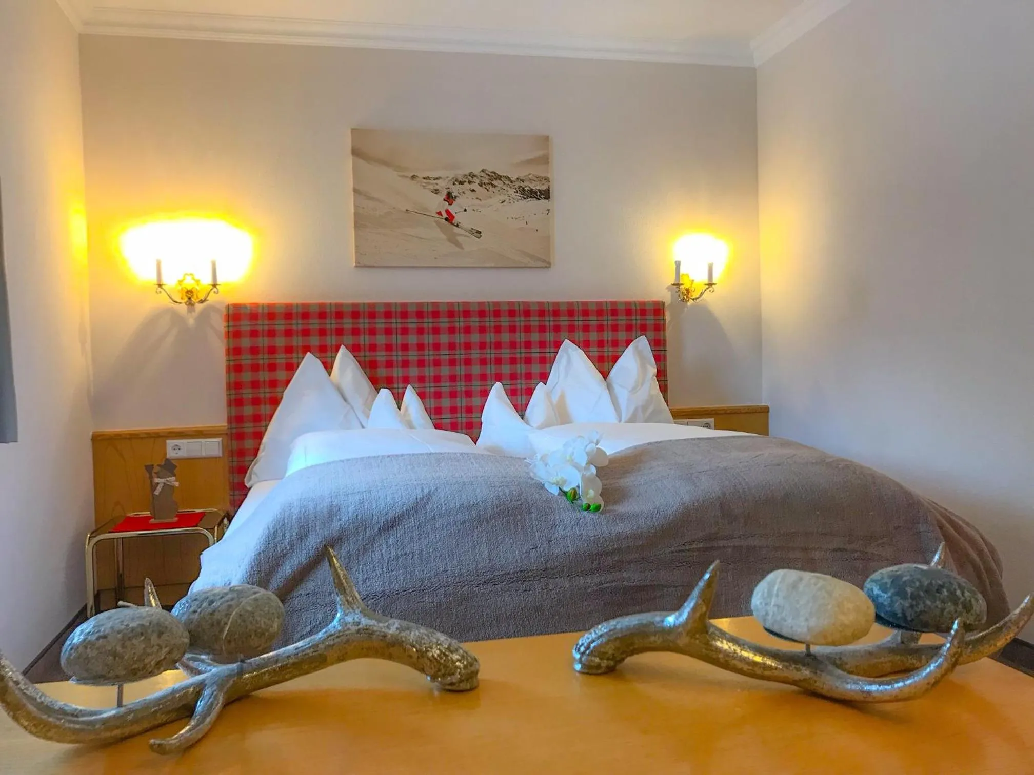 Bed in Andi's Skihotel