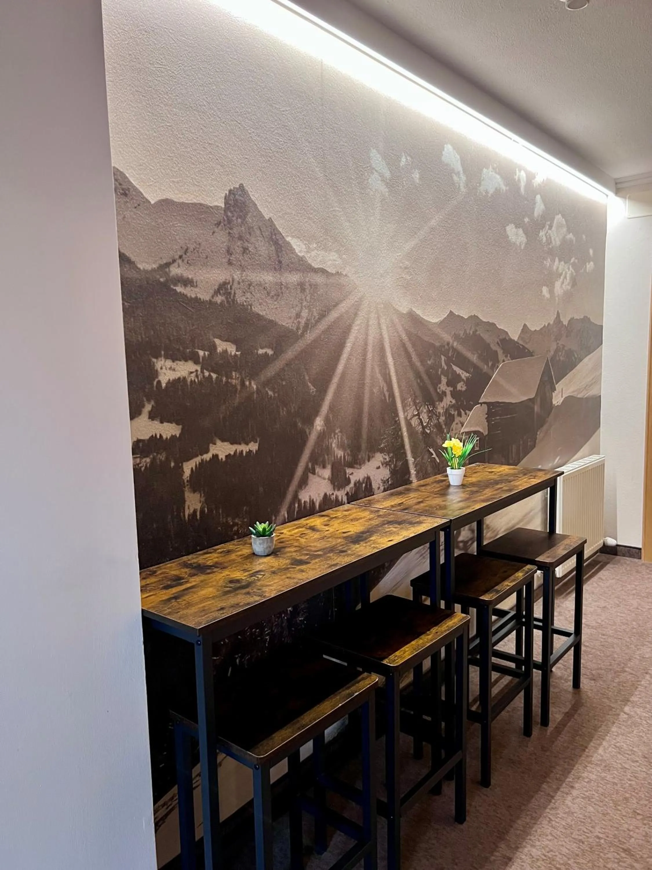 Seating area in Andi's Skihotel