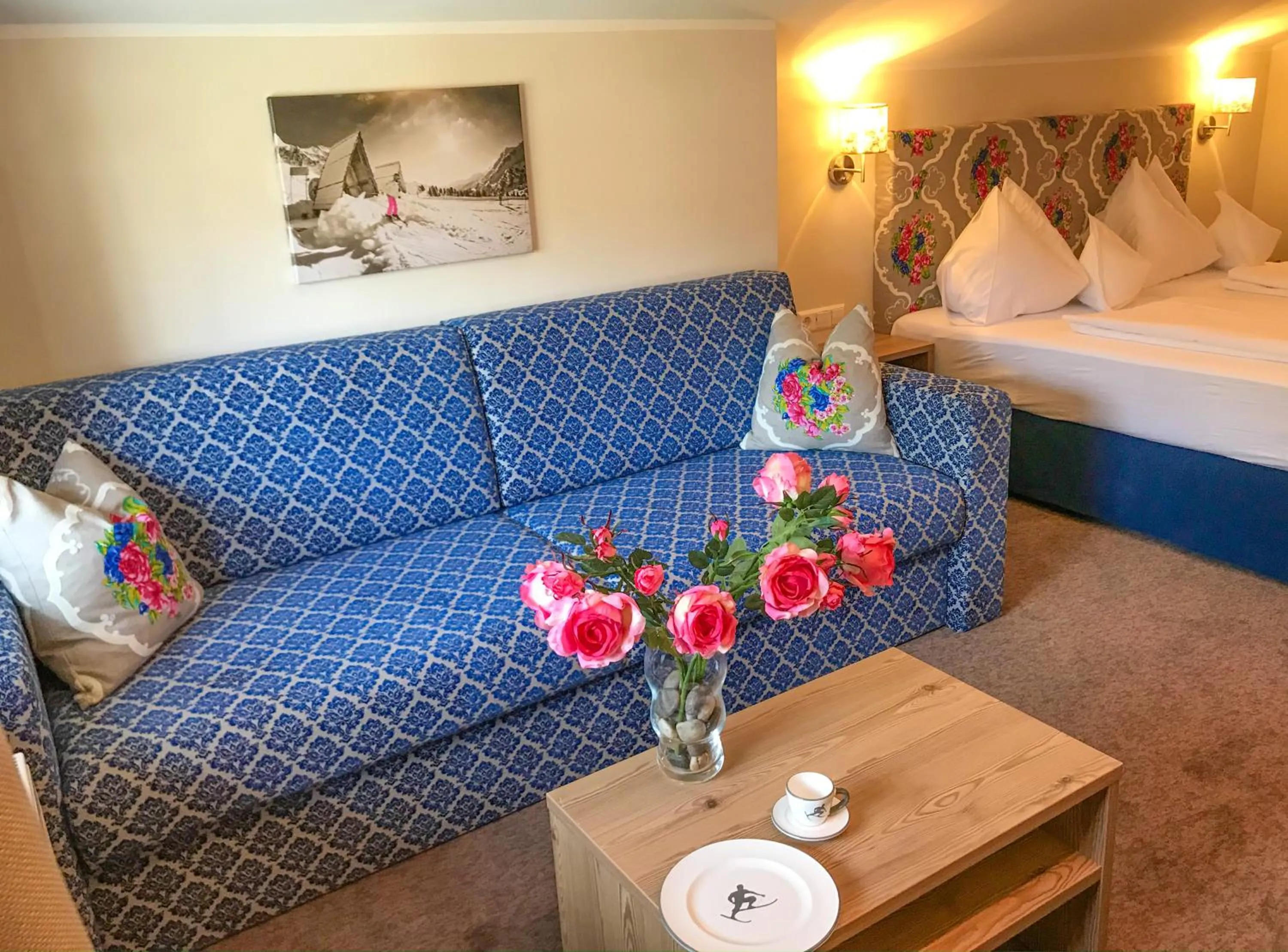 Bed in Andi's Skihotel